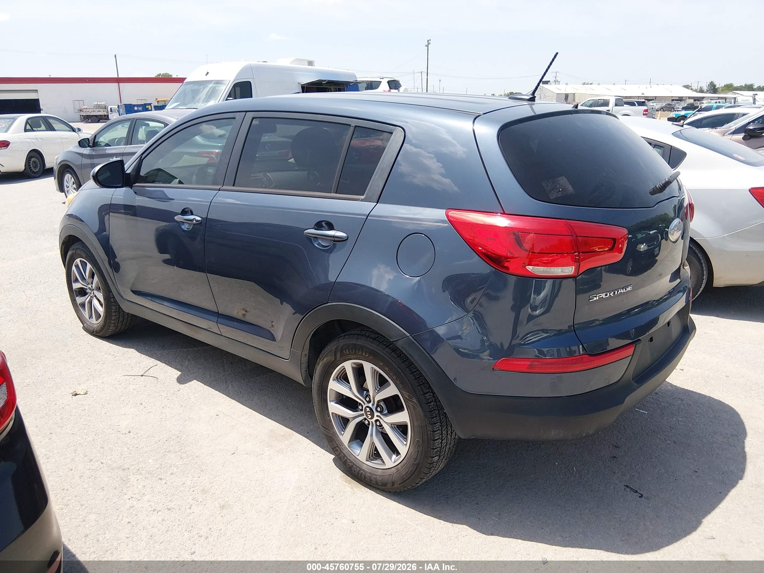 2015 Kia Sportage Lx Blue vin: KNDPB3AC7F7726442