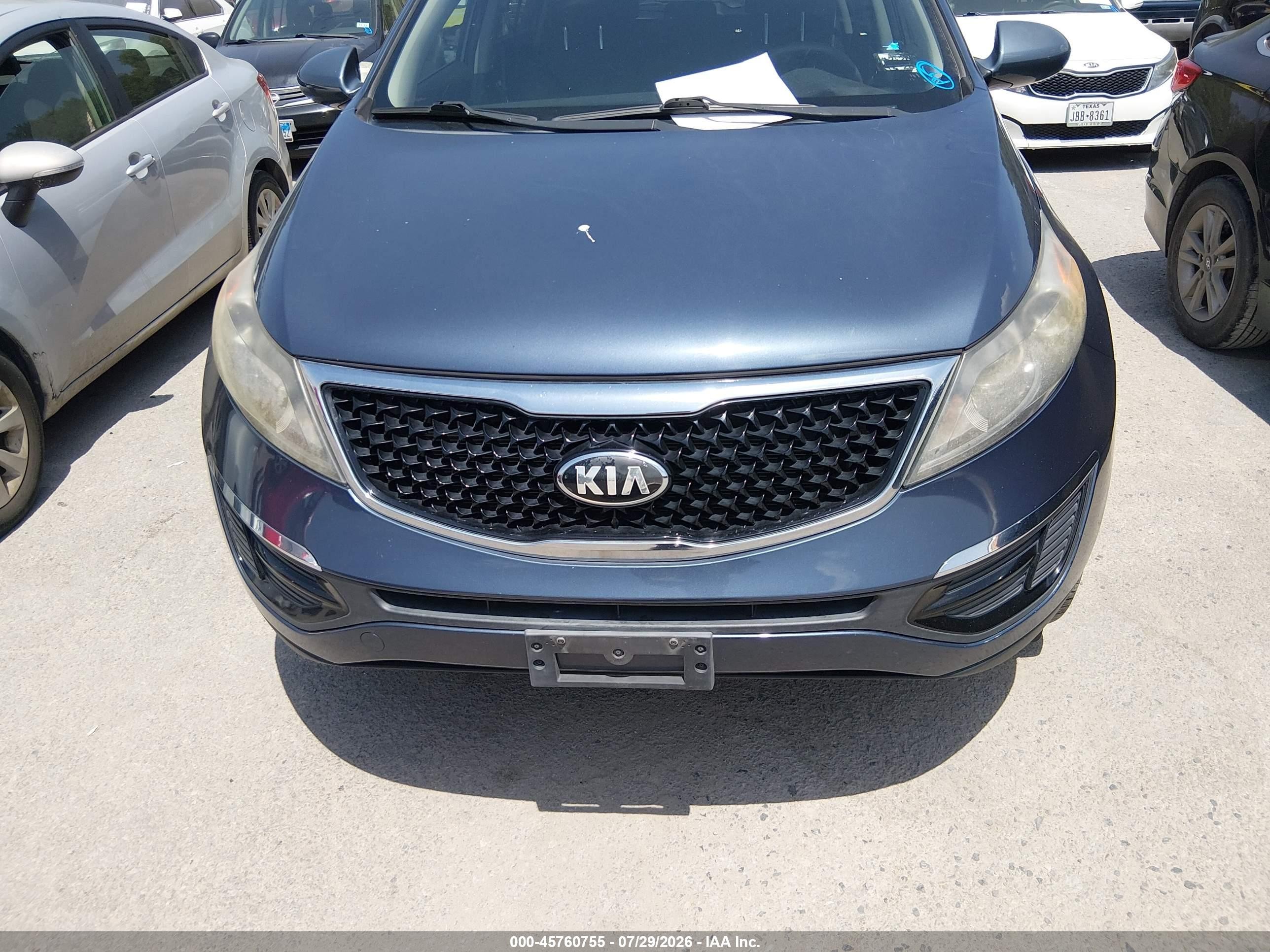 2015 Kia Sportage Lx Blue vin: KNDPB3AC7F7726442