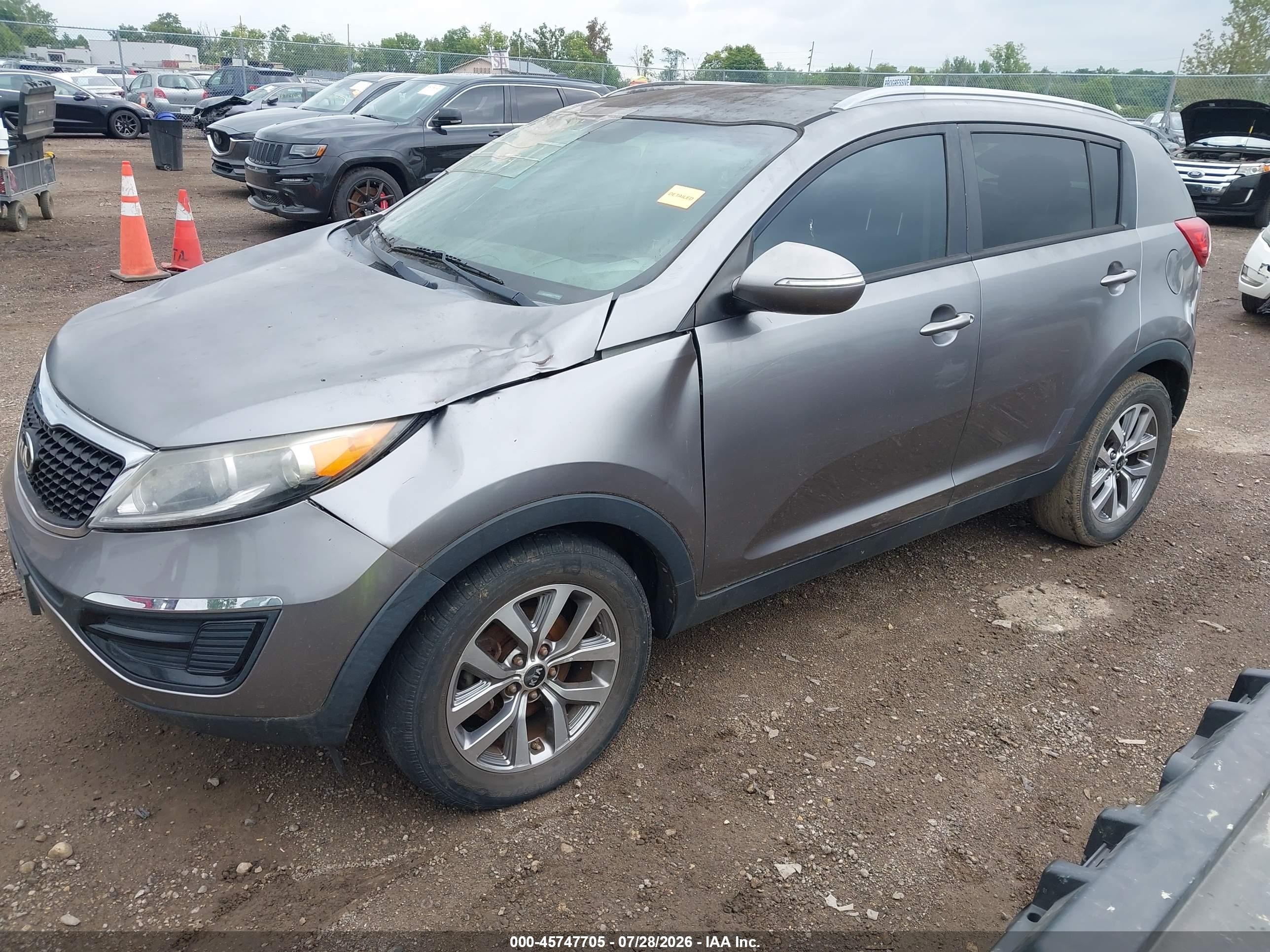 2015 Kia Sportage Lx Gray vin: KNDPB3AC7F7741281