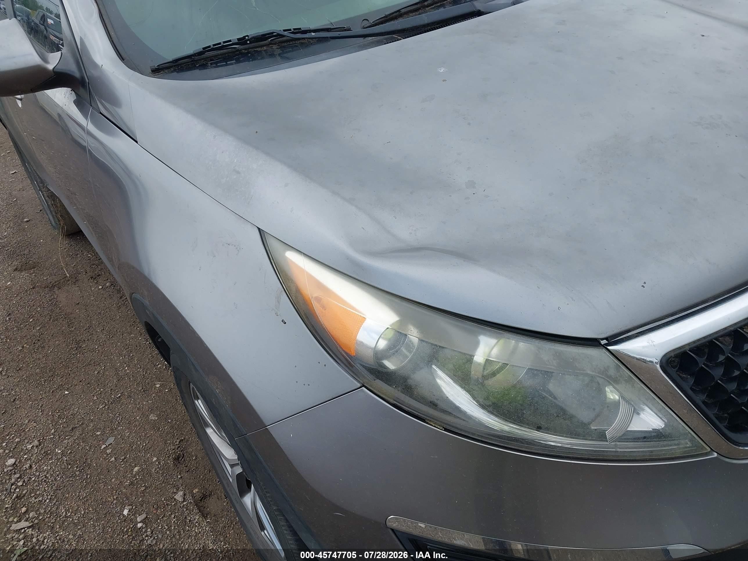 2015 Kia Sportage Lx Gray vin: KNDPB3AC7F7741281
