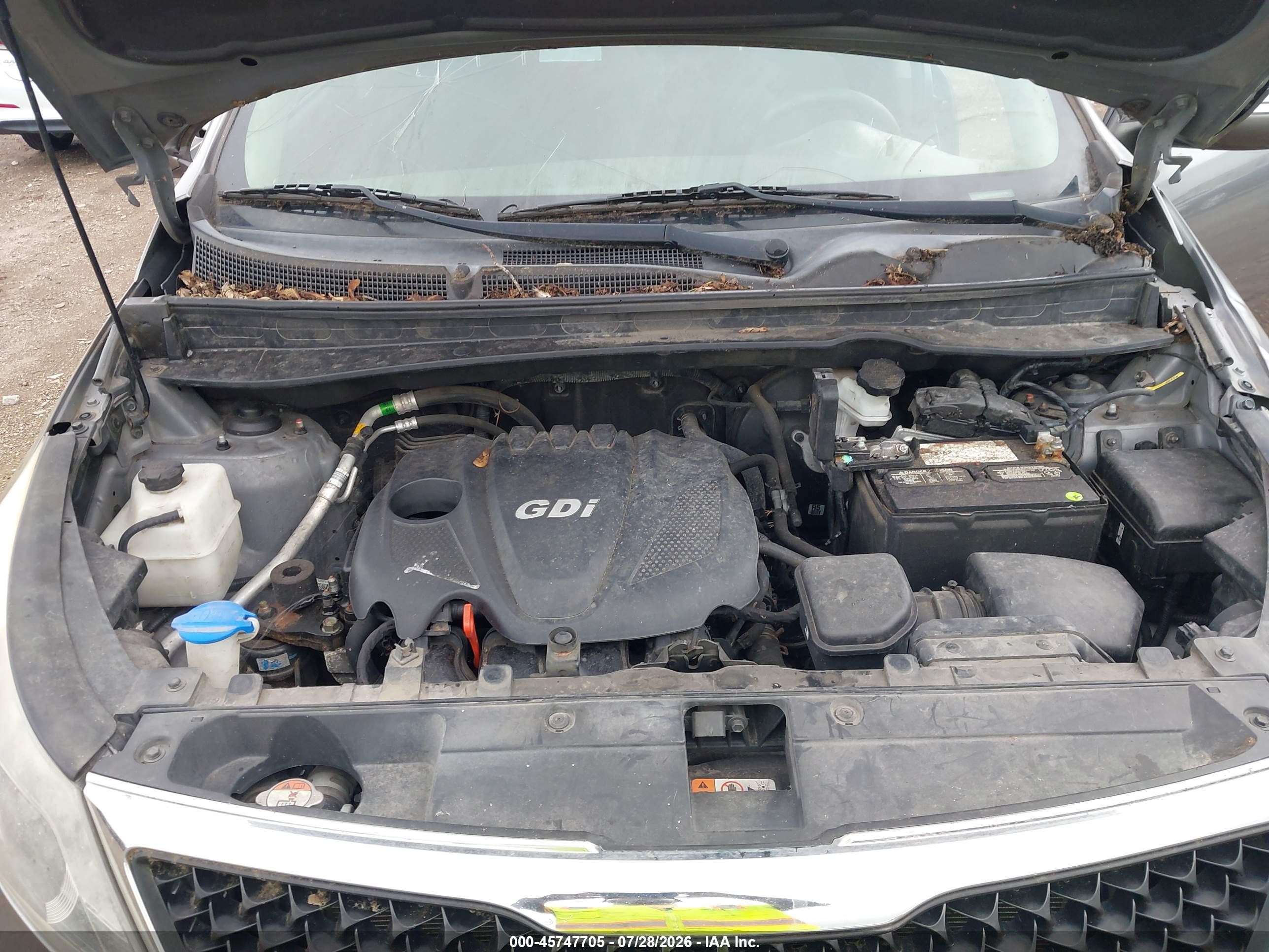 2015 Kia Sportage Lx Gray vin: KNDPB3AC7F7741281