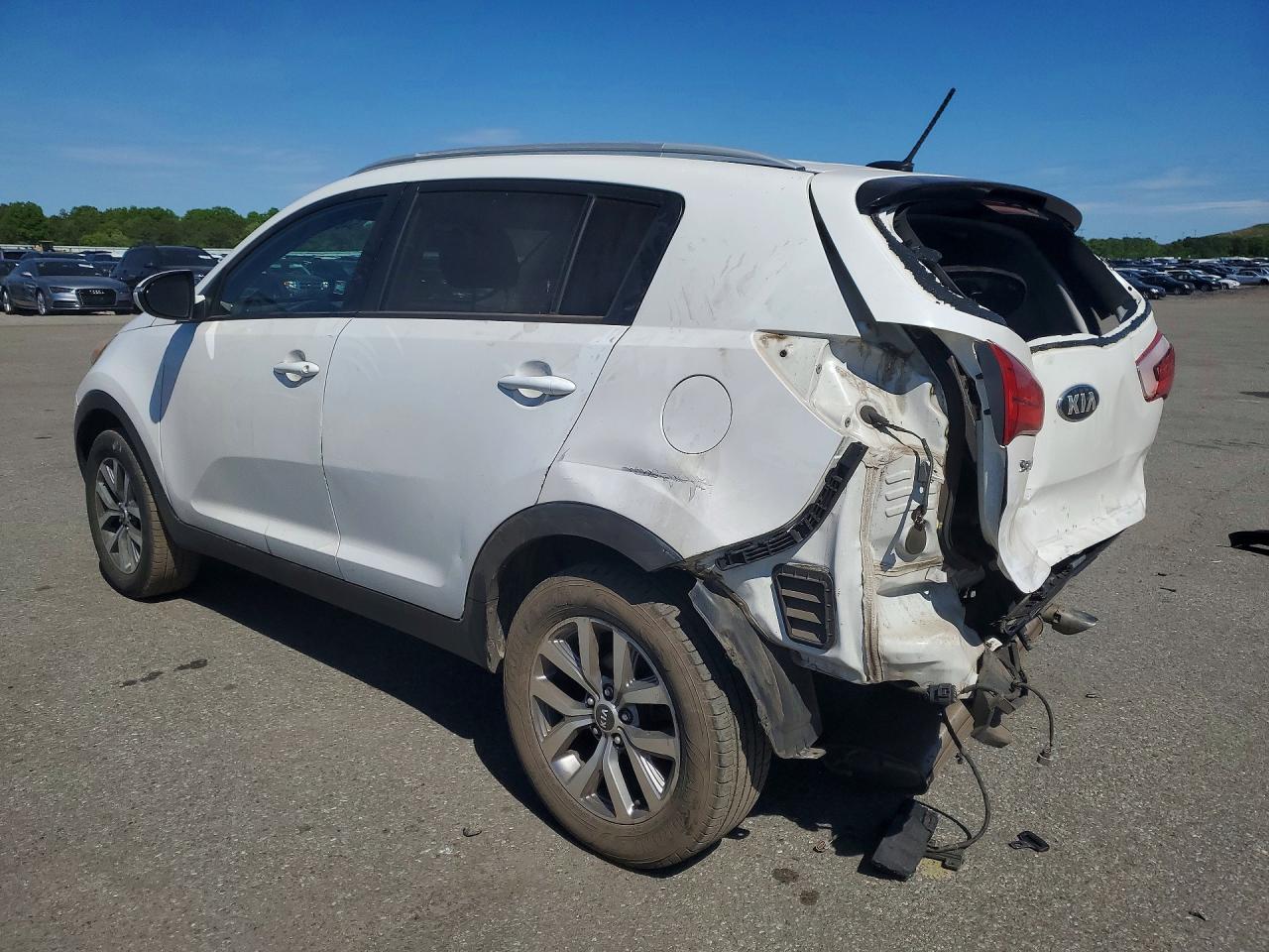 2015 Kia Sportage Lx White vin: KNDPB3AC7F7747579