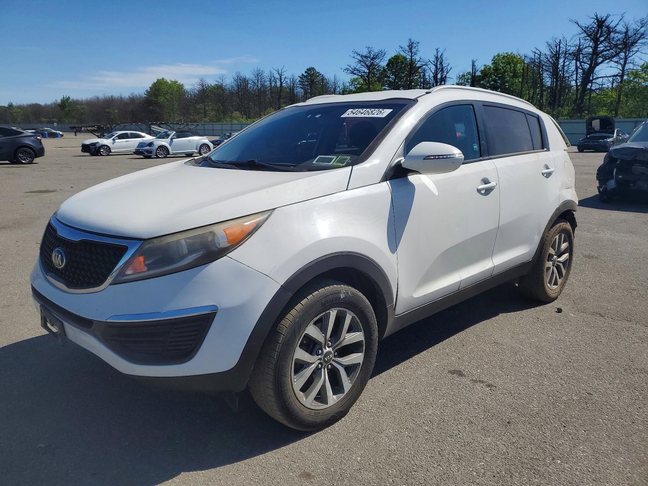 2015 Kia Sportage Lx White vin: KNDPB3AC7F7747579
