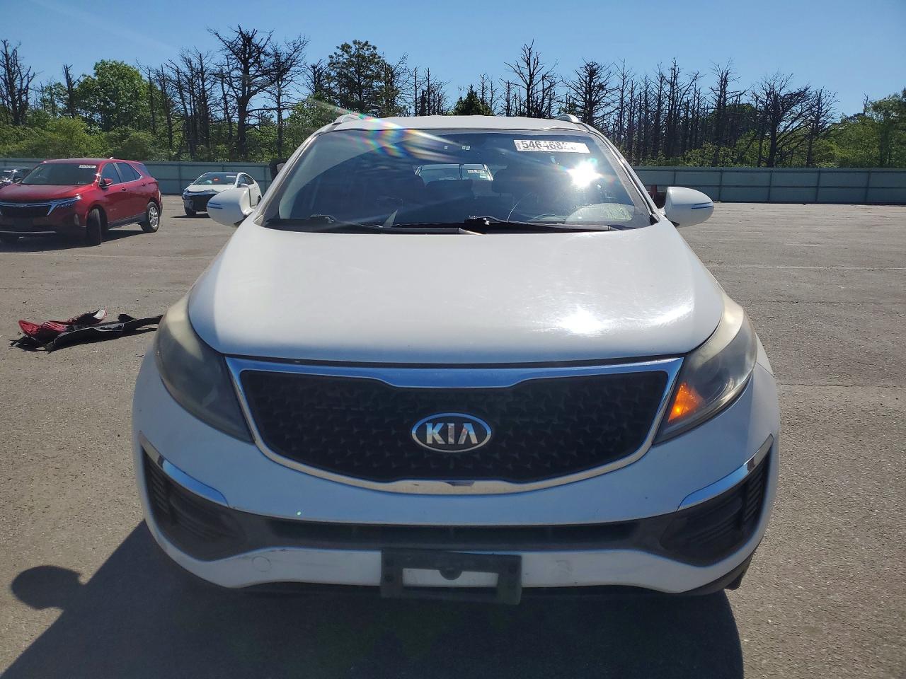 2015 Kia Sportage Lx White vin: KNDPB3AC7F7747579