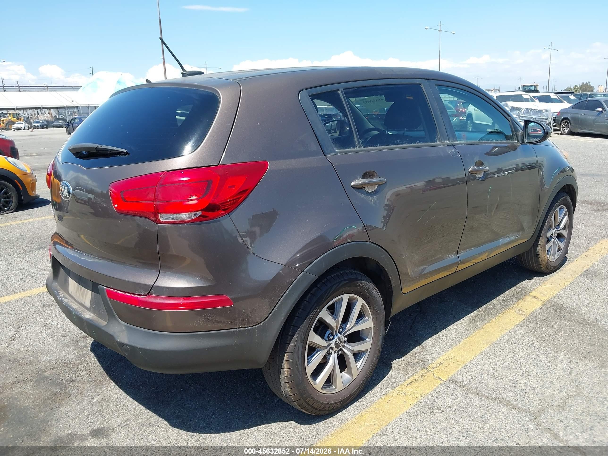 2015 Kia Sportage Lx Brown vin: KNDPB3AC7F7762759