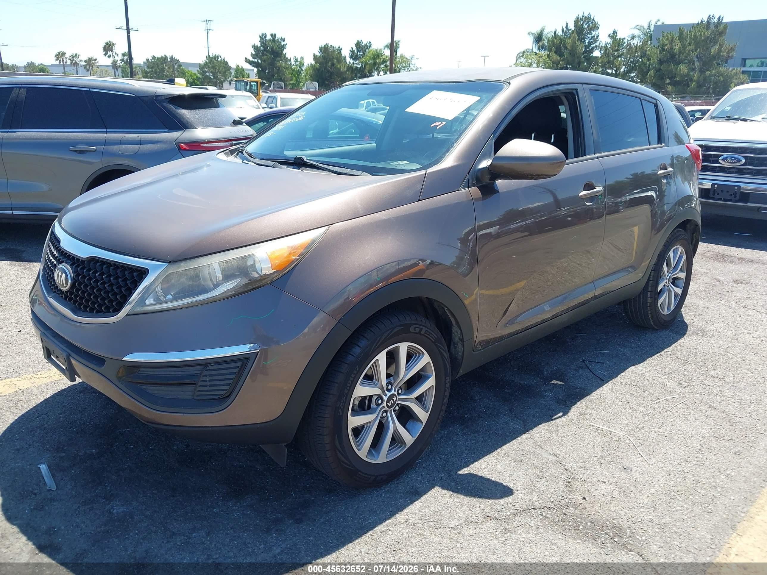 2015 Kia Sportage Lx Brown vin: KNDPB3AC7F7762759