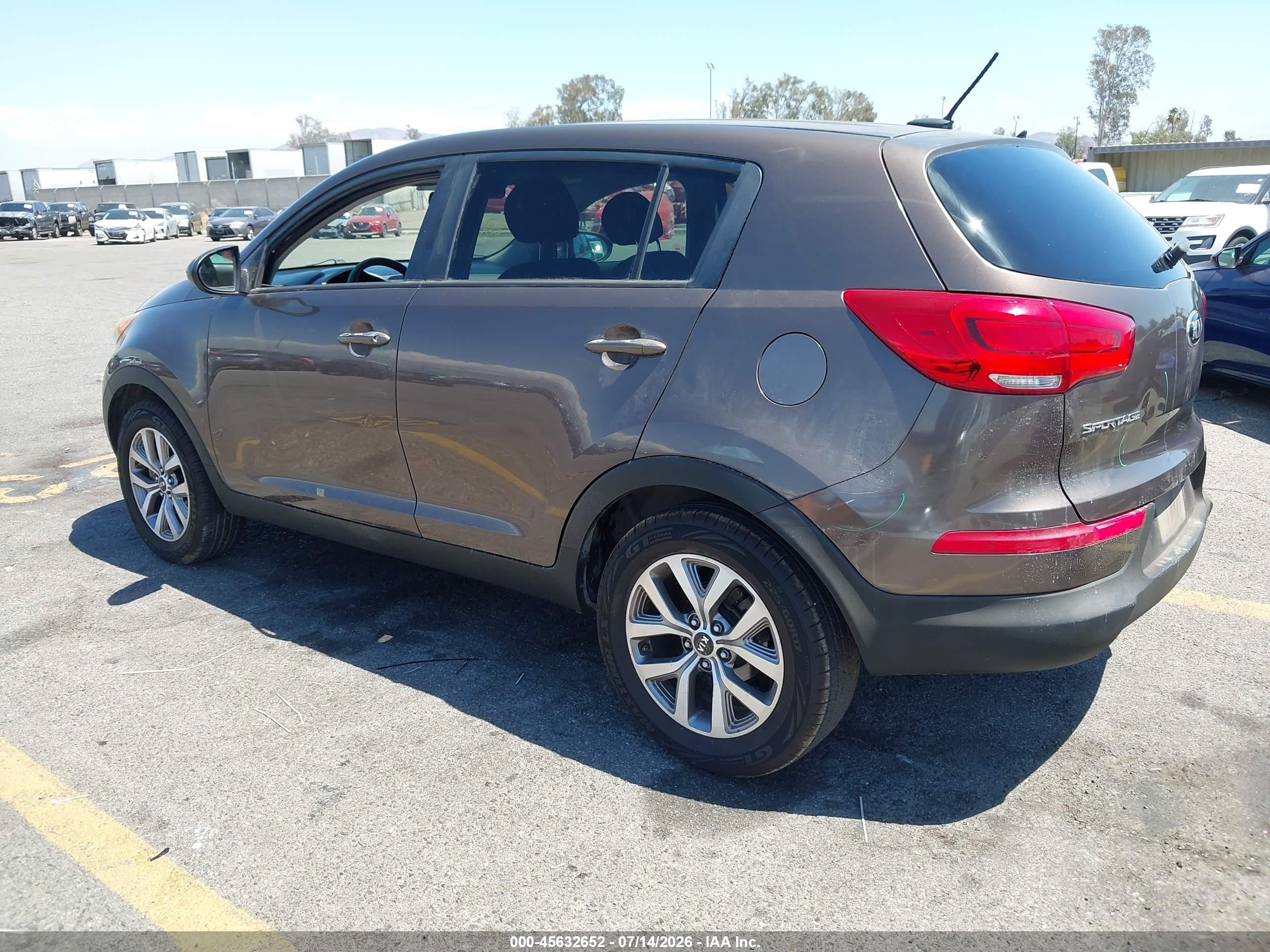 2015 Kia Sportage Lx Brown vin: KNDPB3AC7F7762759