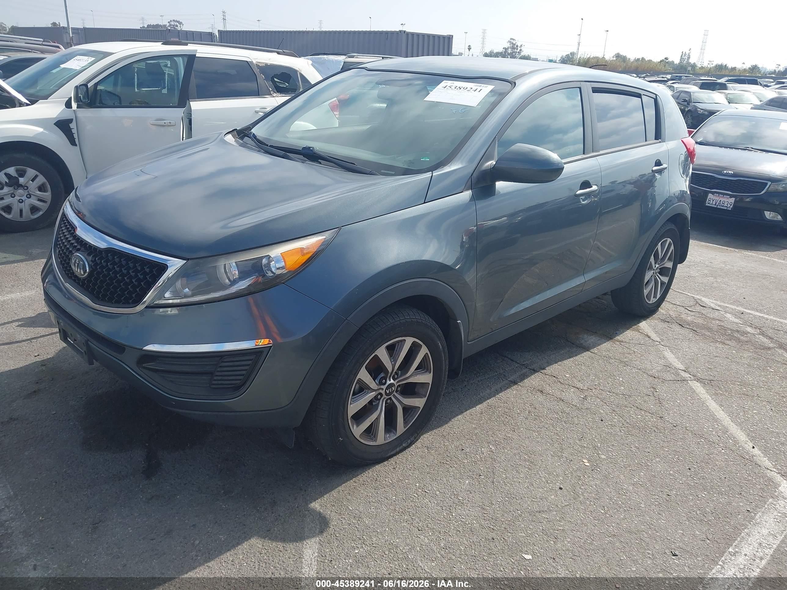 2014 Kia Sportage Lx Blue vin: KNDPB3AC8E7570166