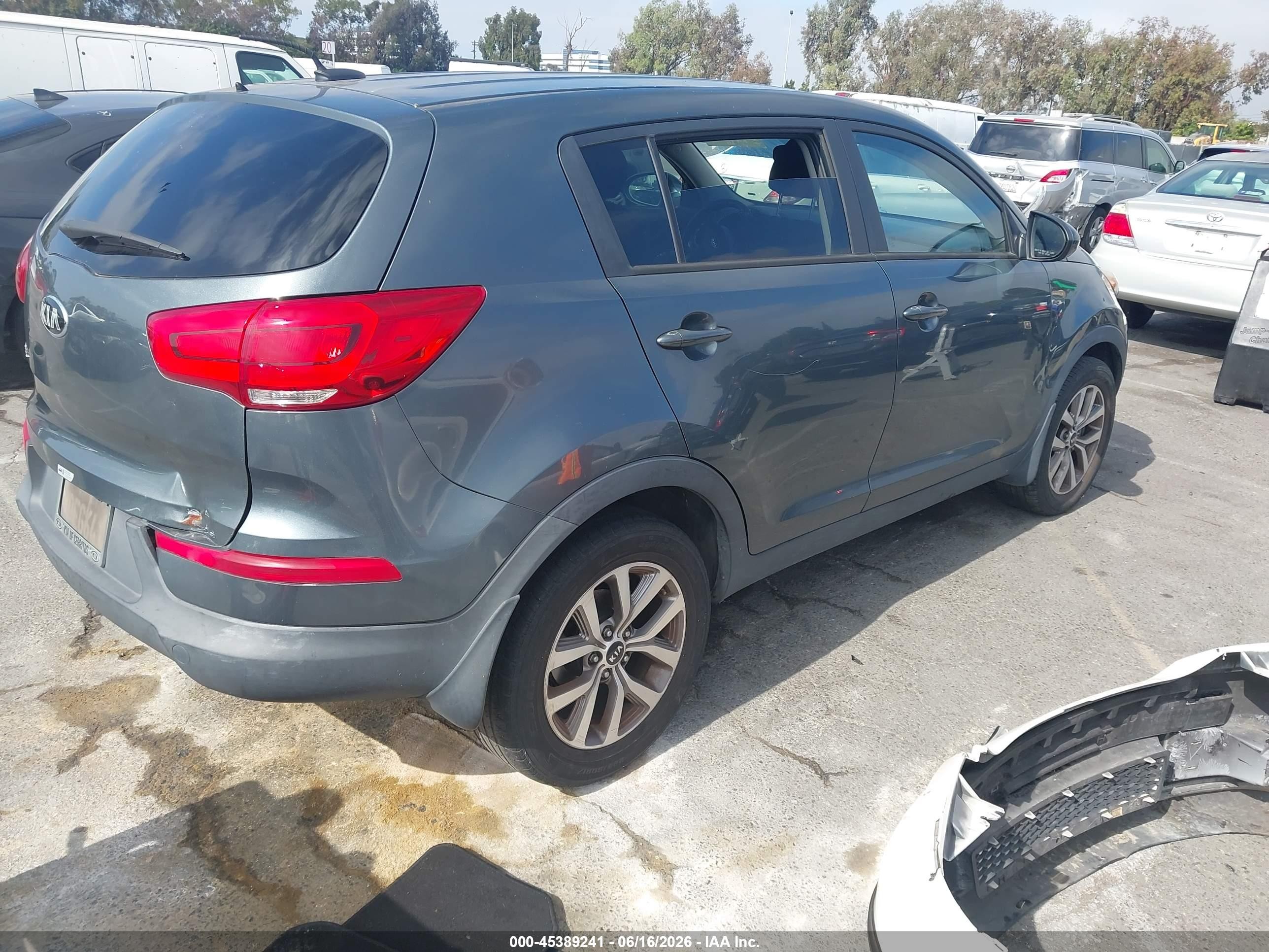 2014 Kia Sportage Lx Blue vin: KNDPB3AC8E7570166
