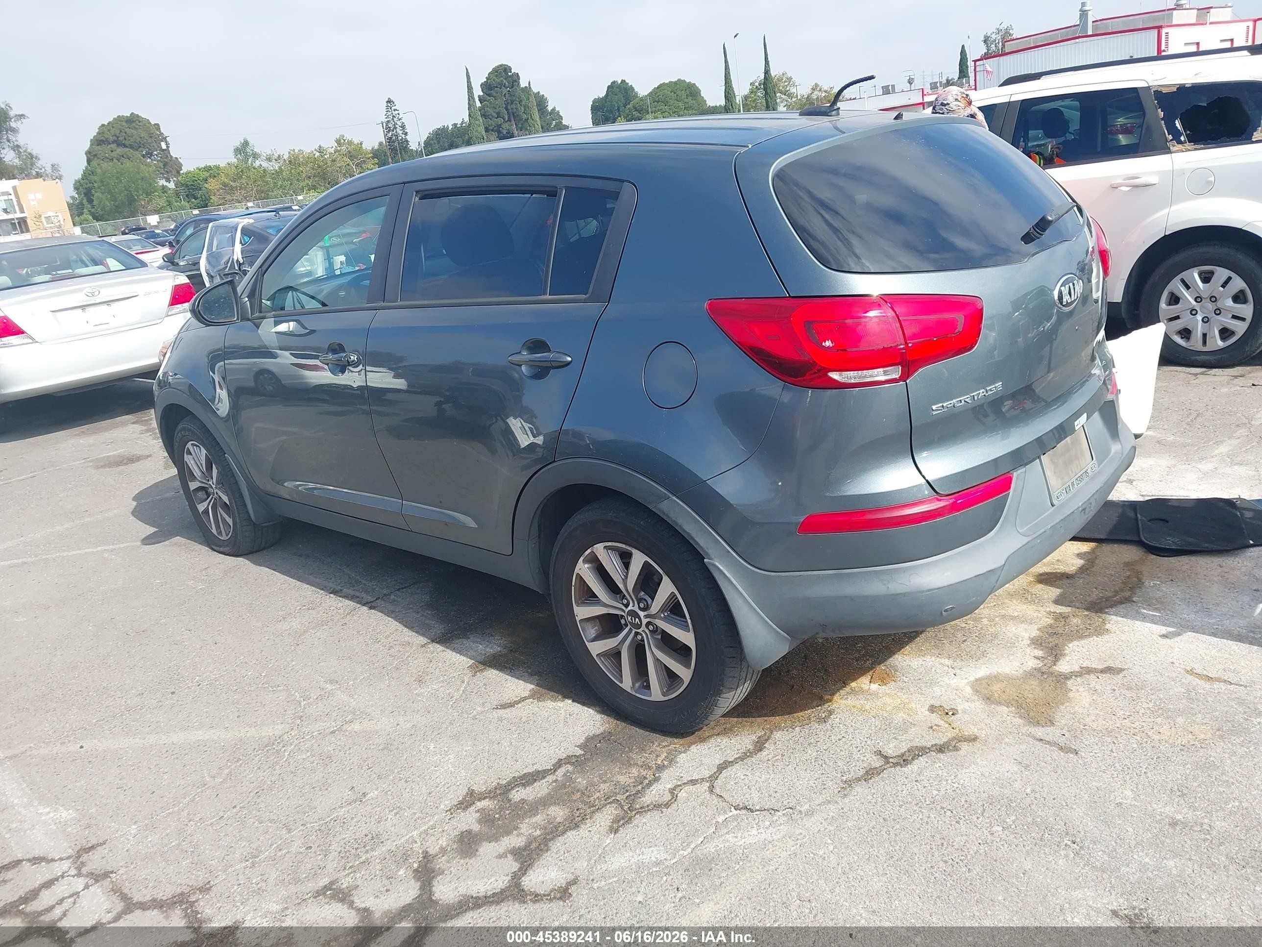 2014 Kia Sportage Lx Blue vin: KNDPB3AC8E7570166