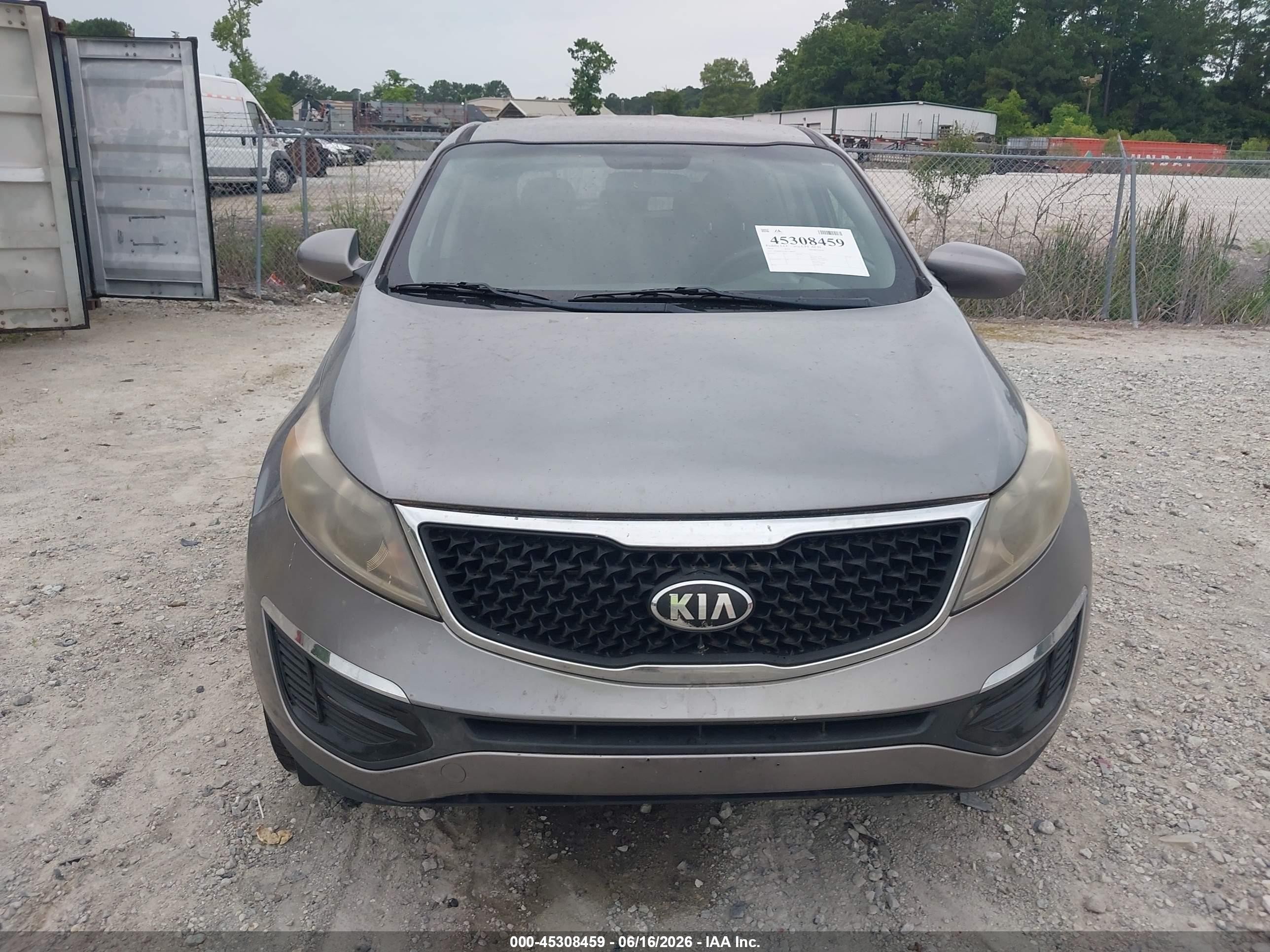 2014 Kia Sportage Lx Gray vin: KNDPB3AC8E7588604