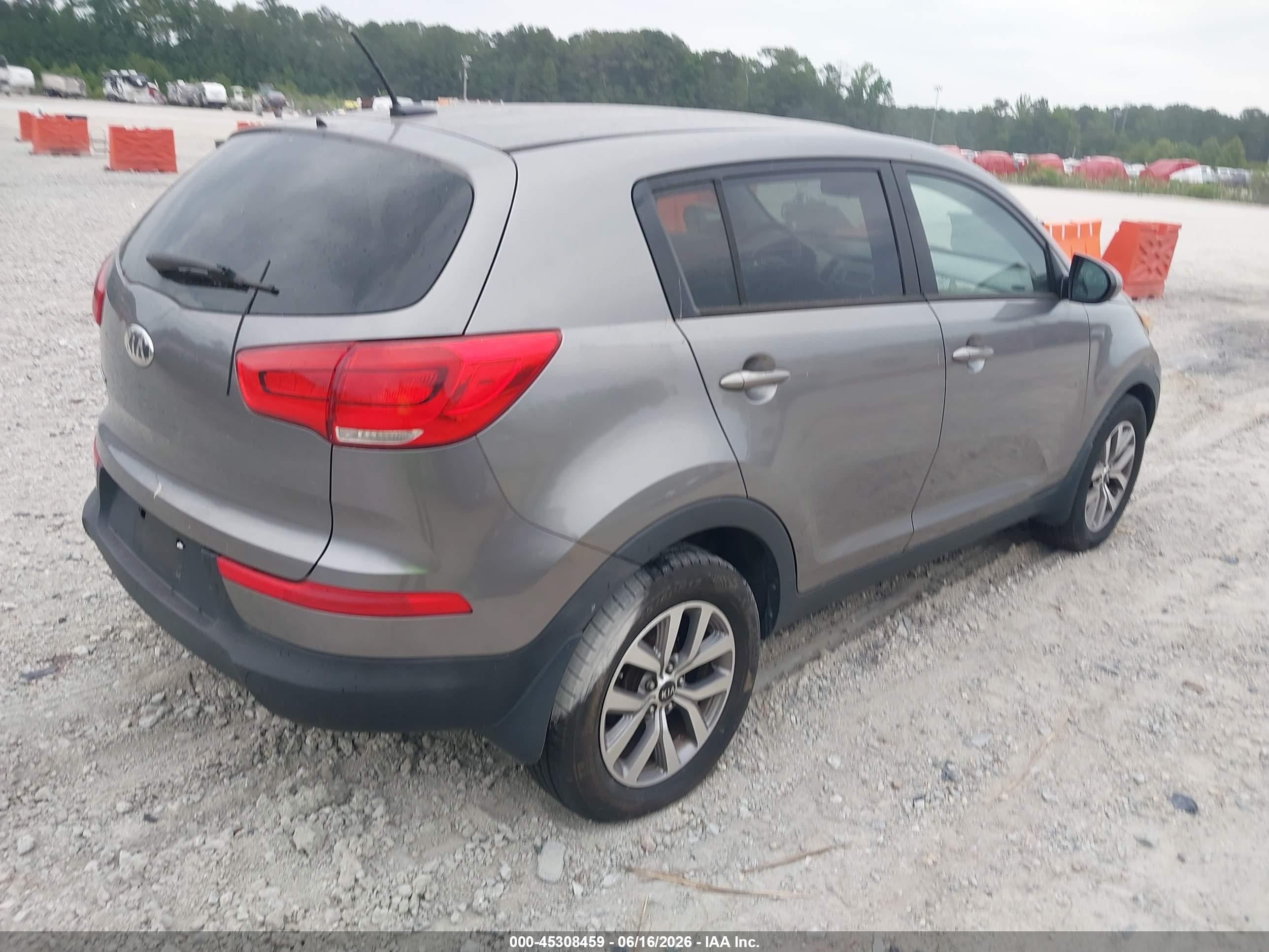 2014 Kia Sportage Lx Gray vin: KNDPB3AC8E7588604