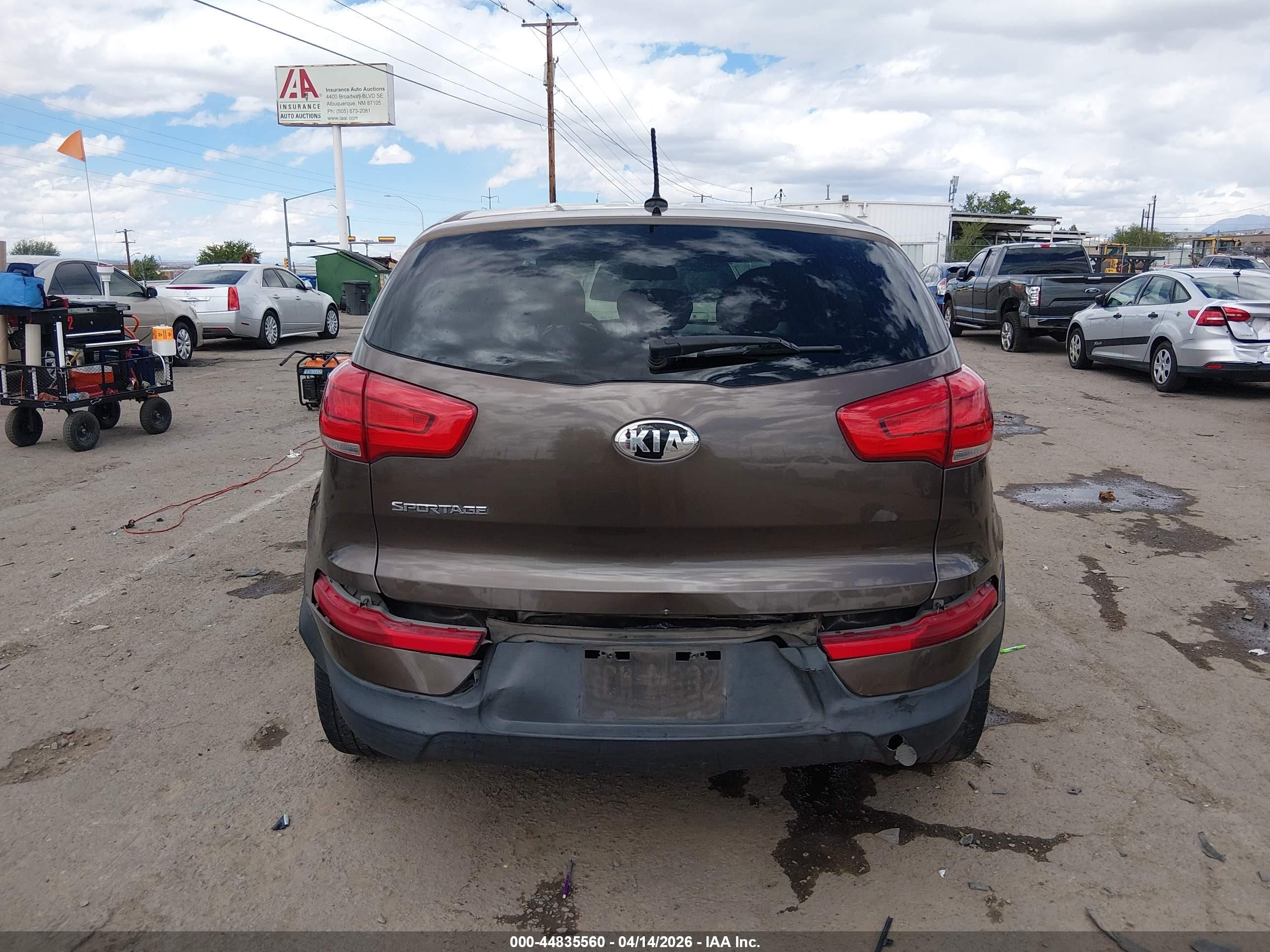 2014 Kia Sportage Lx Brown vin: KNDPB3AC8E7606616