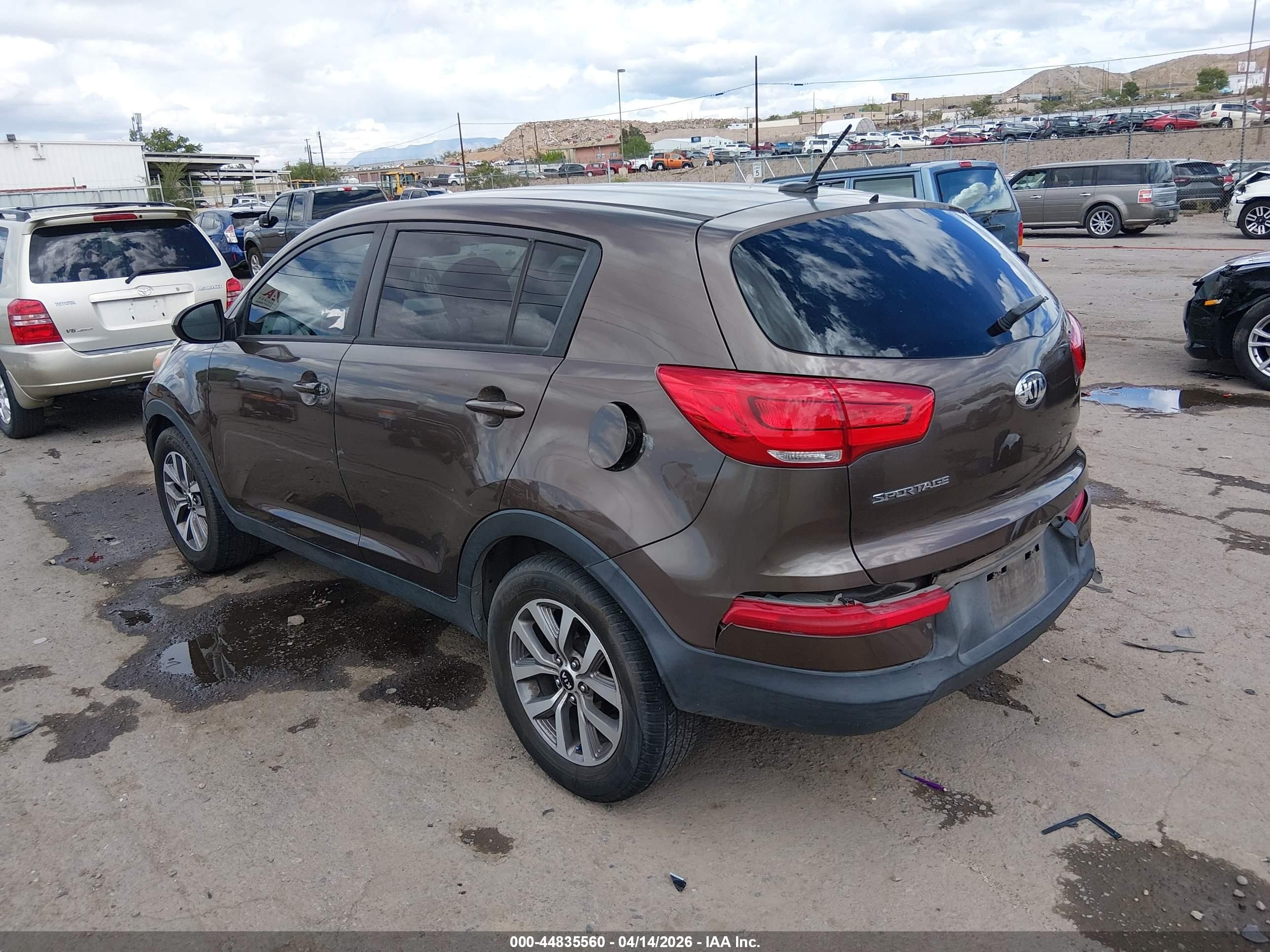2014 Kia Sportage Lx Brown vin: KNDPB3AC8E7606616