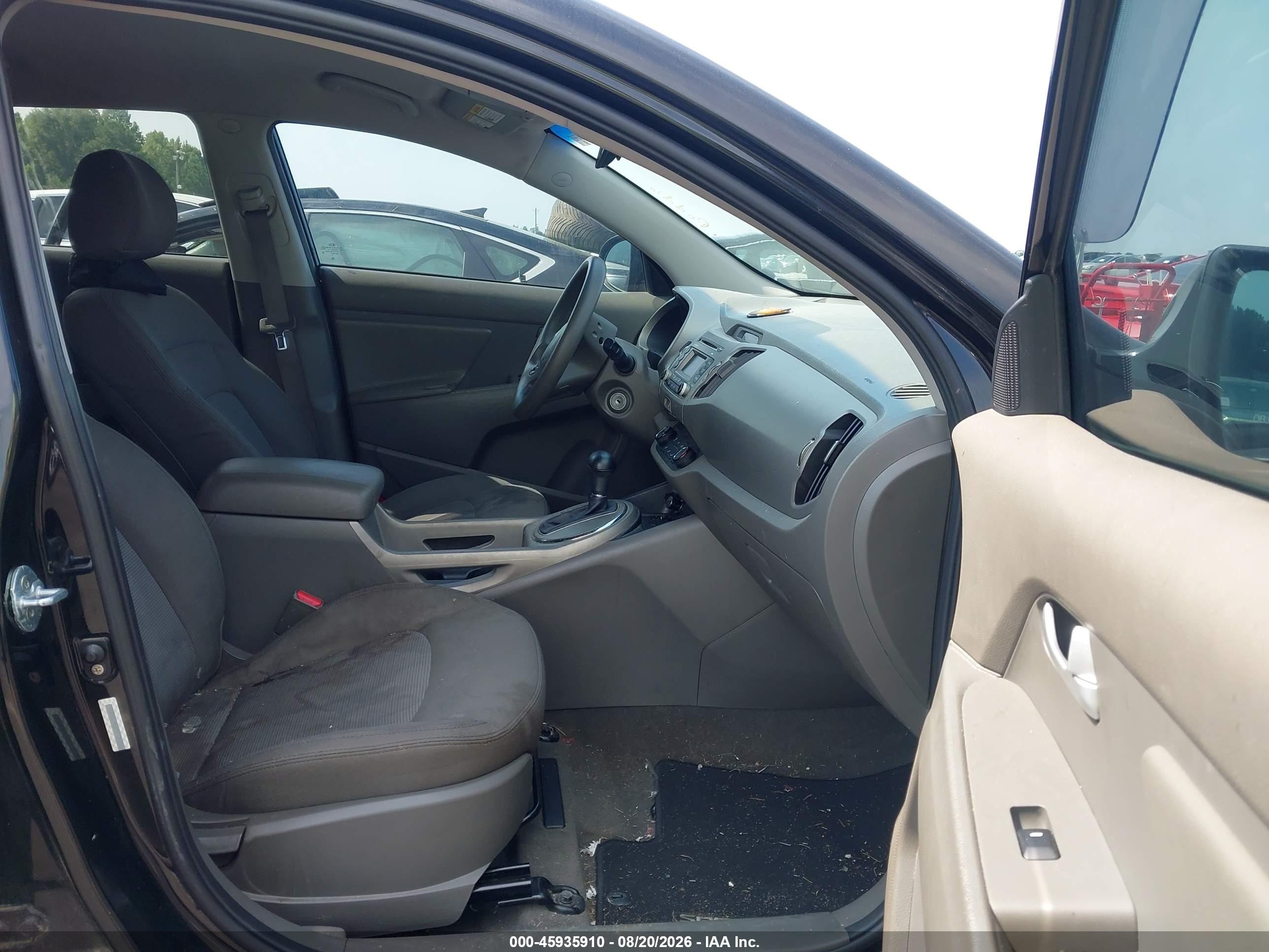 2015 Kia Sportage Lx Black vin: KNDPB3AC8F7734663