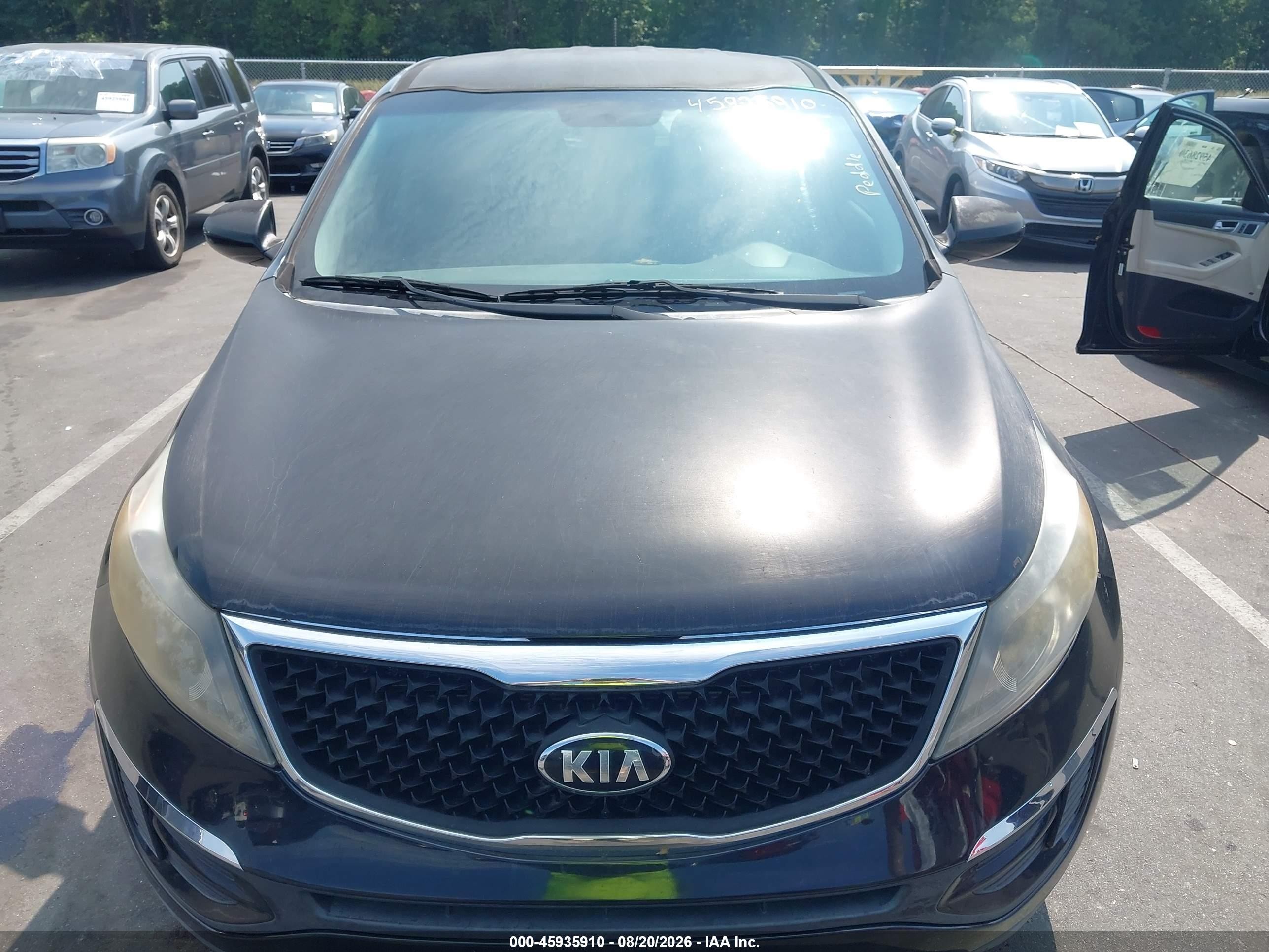 2015 Kia Sportage Lx Black vin: KNDPB3AC8F7734663