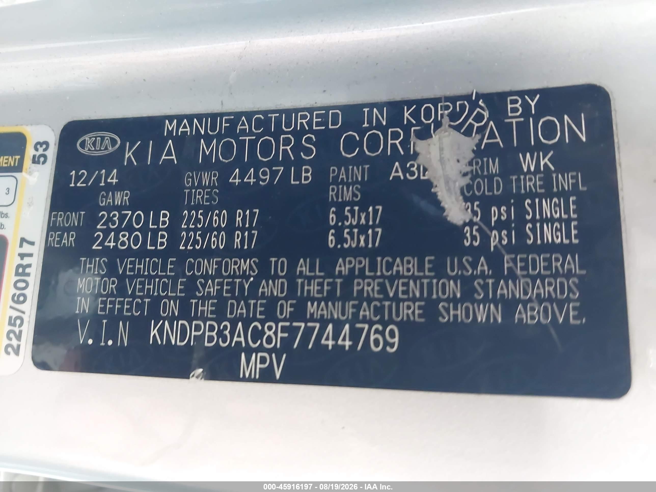 2015 Kia Sportage Lx Silver vin: KNDPB3AC8F7744769