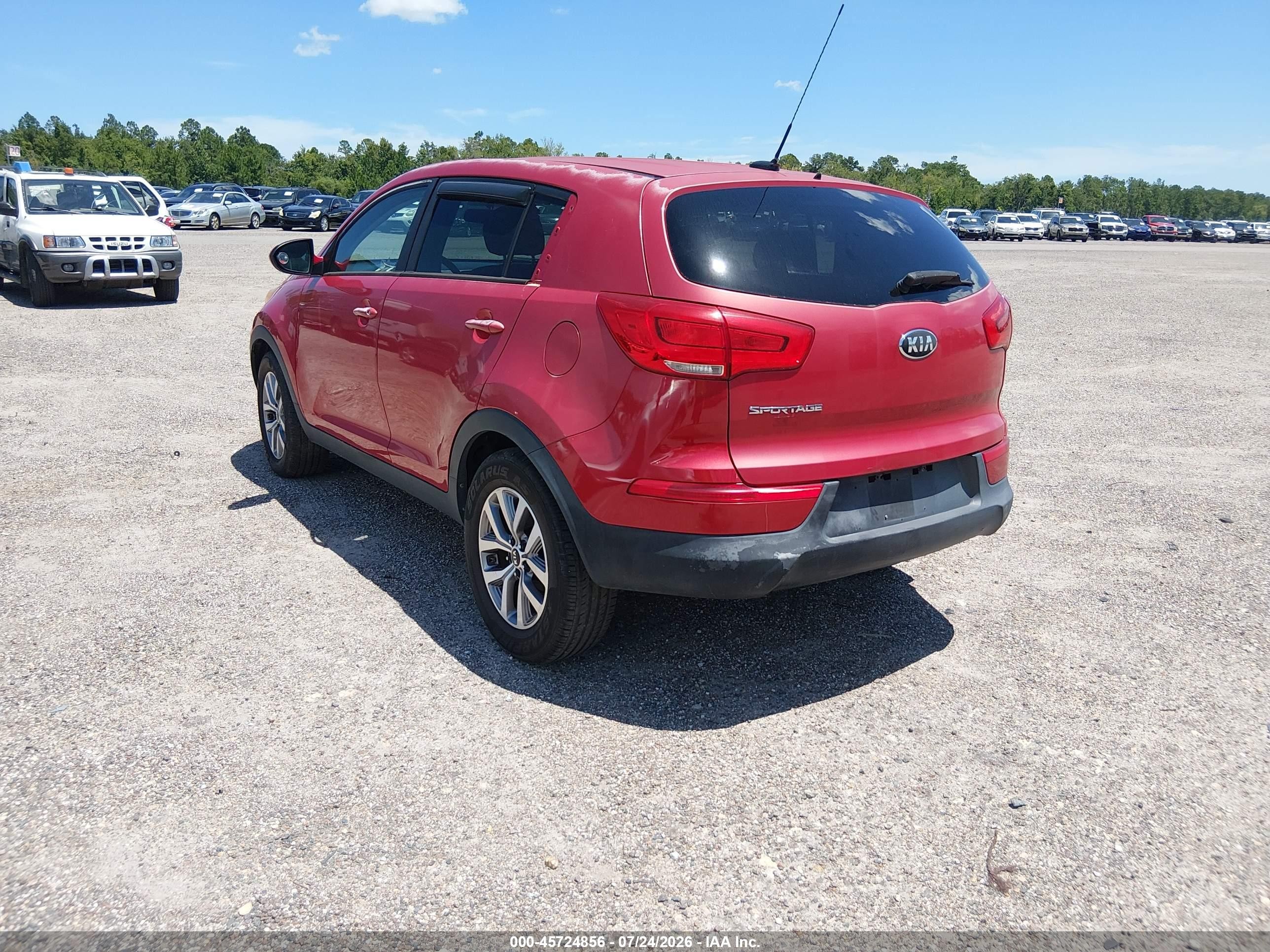 2015 Kia Sportage Lx Red vin: KNDPB3AC8F7763242