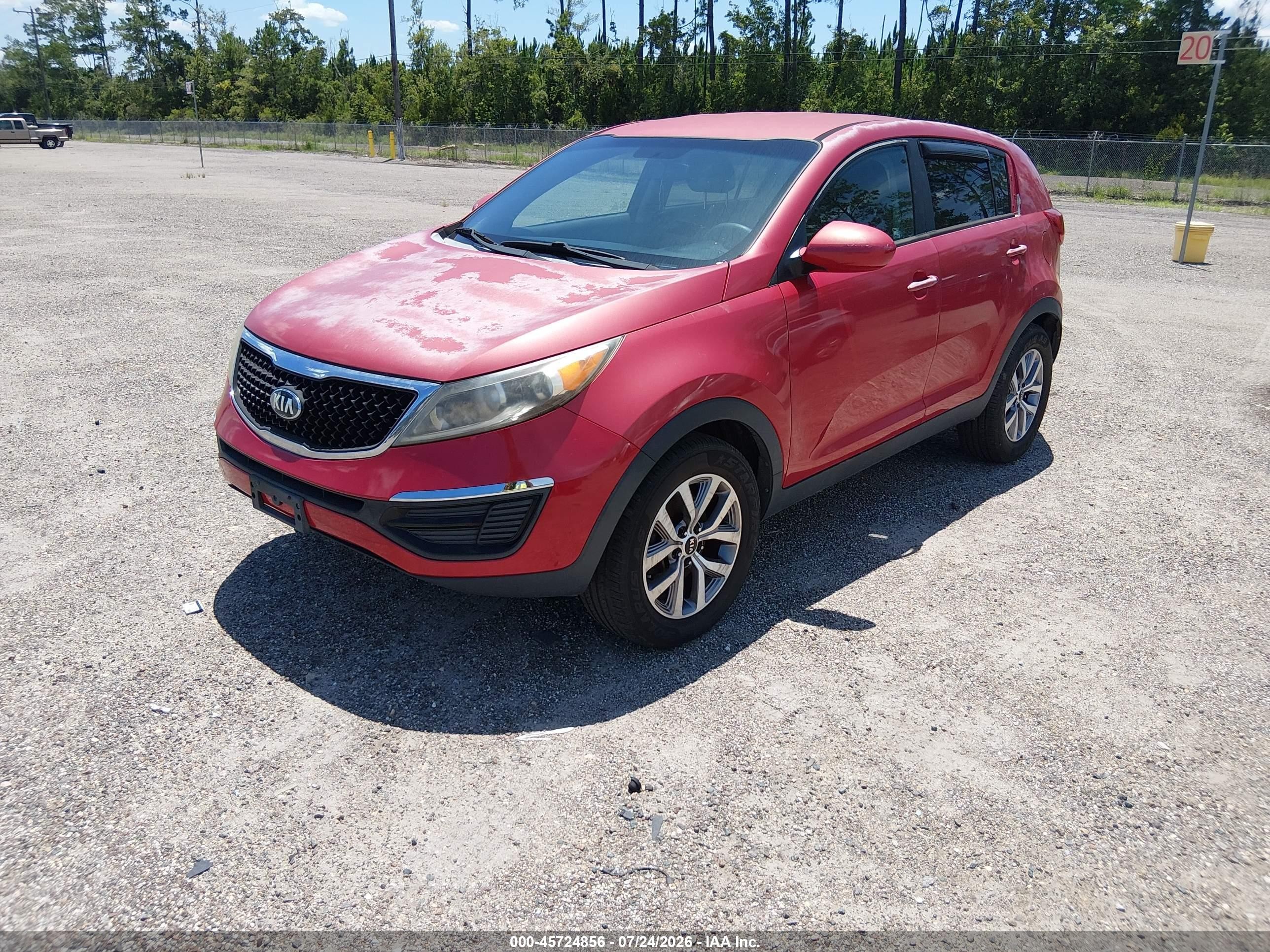 2015 Kia Sportage Lx Red vin: KNDPB3AC8F7763242