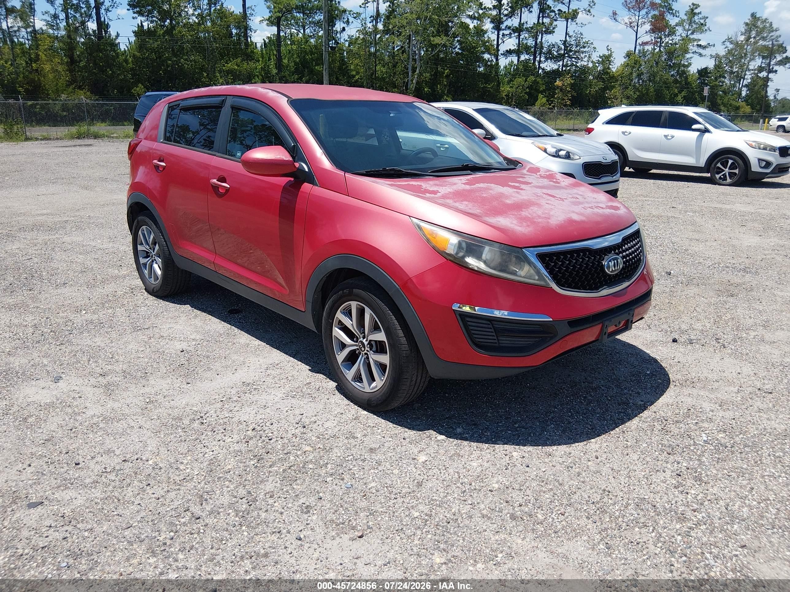 2015 Kia Sportage Lx Красный vin: KNDPB3AC8F7763242