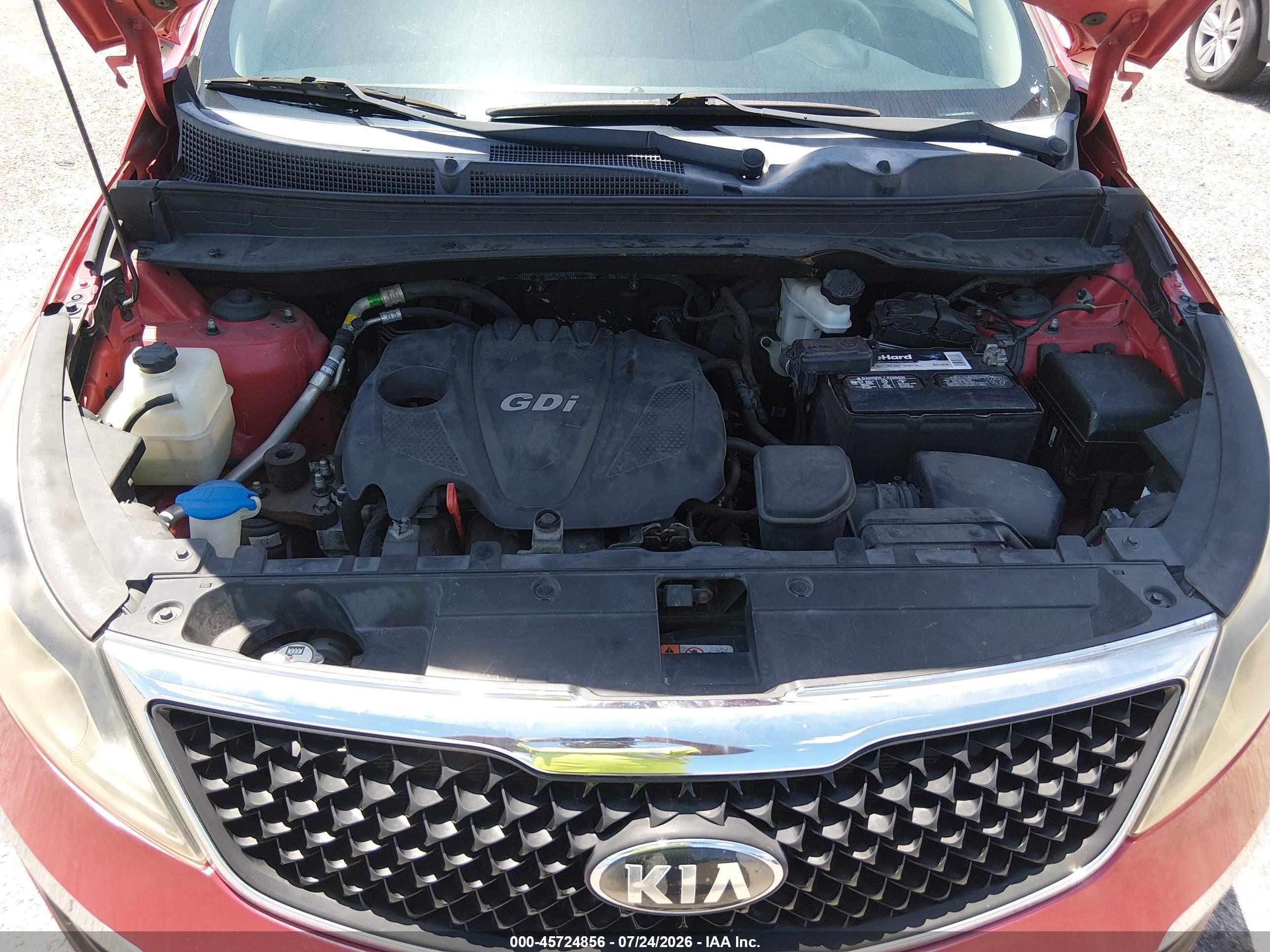 2015 Kia Sportage Lx Red vin: KNDPB3AC8F7763242