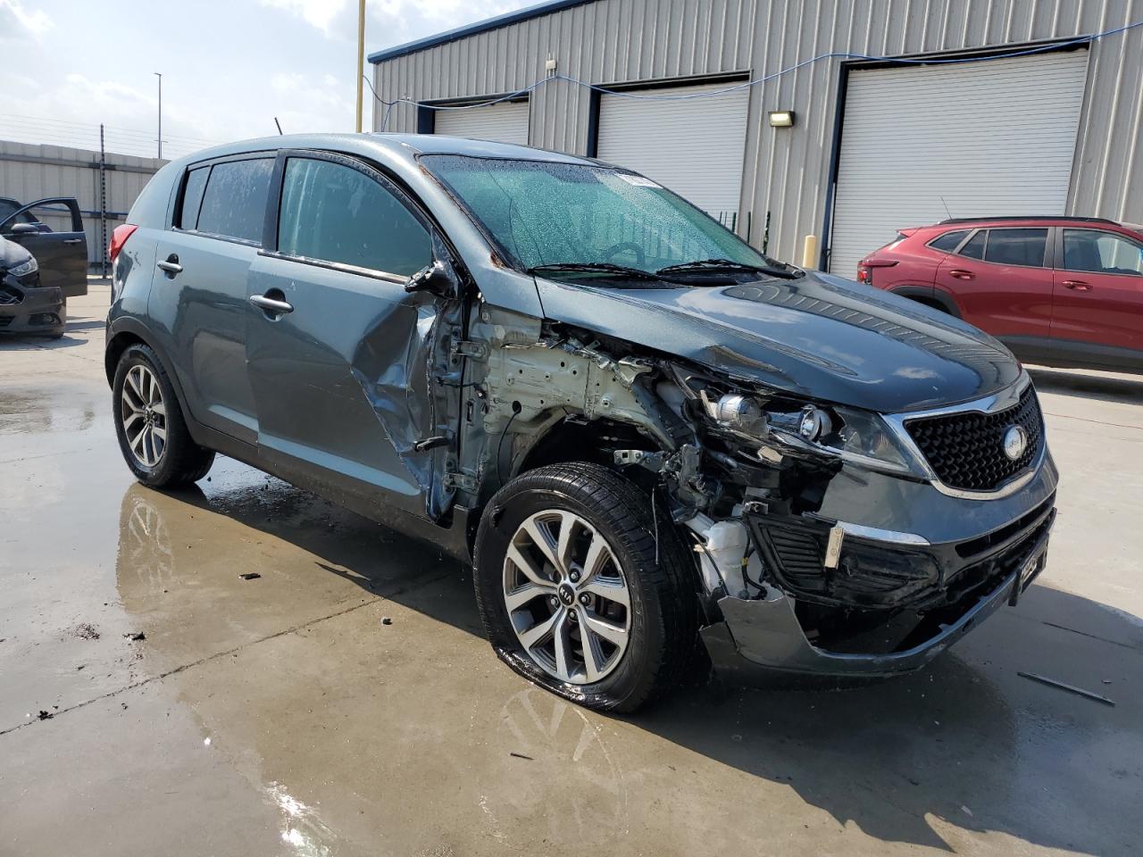 2014 Kia Sportage Lx Gray vin: KNDPB3AC9E7577627