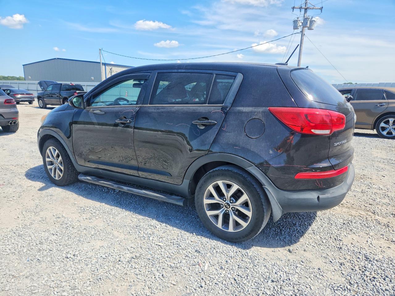 2014 Kia Sportage Lx Black vin: KNDPB3AC9E7584397