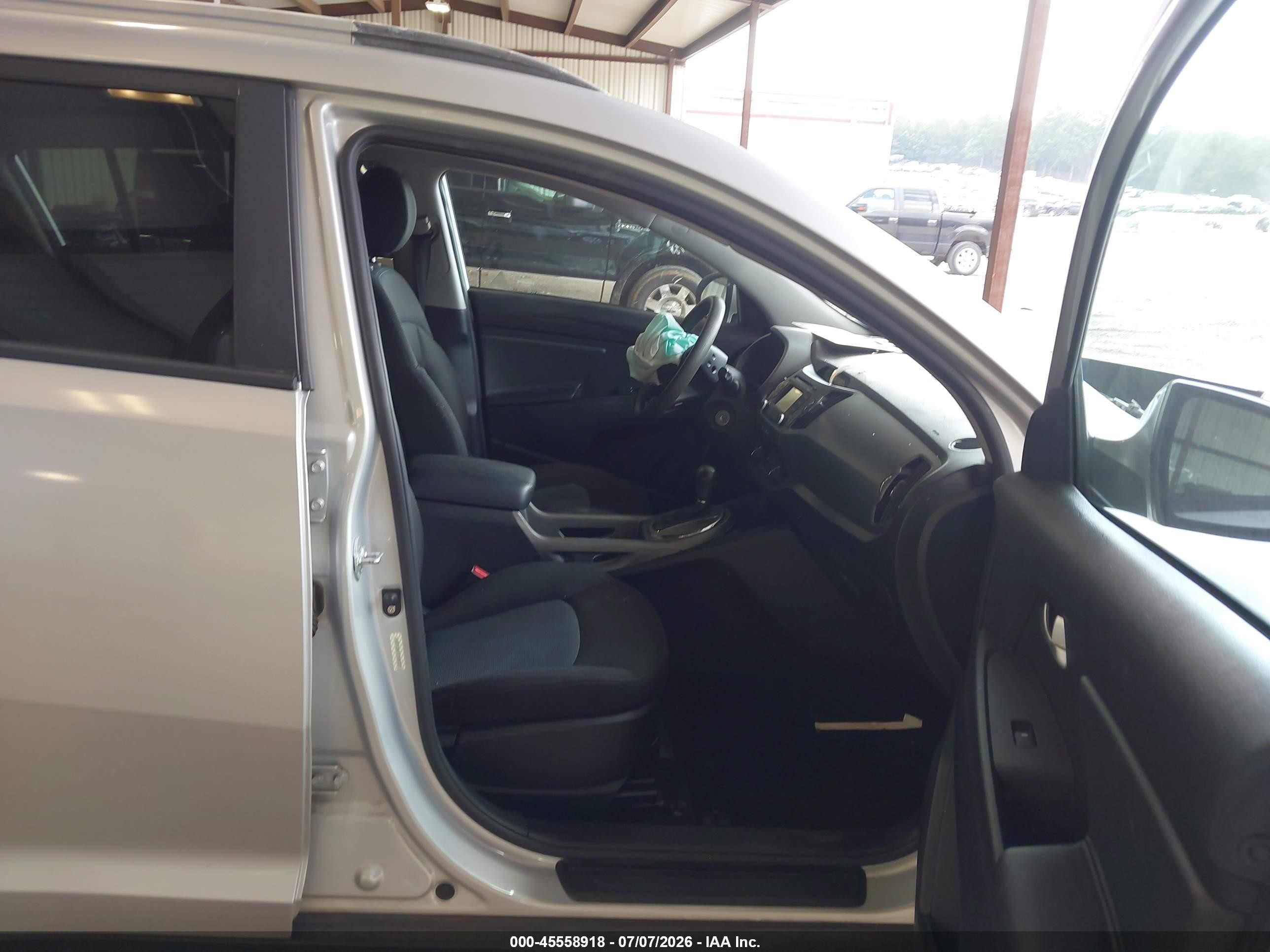 2014 Kia Sportage Lx Gray vin: KNDPB3AC9E7605359