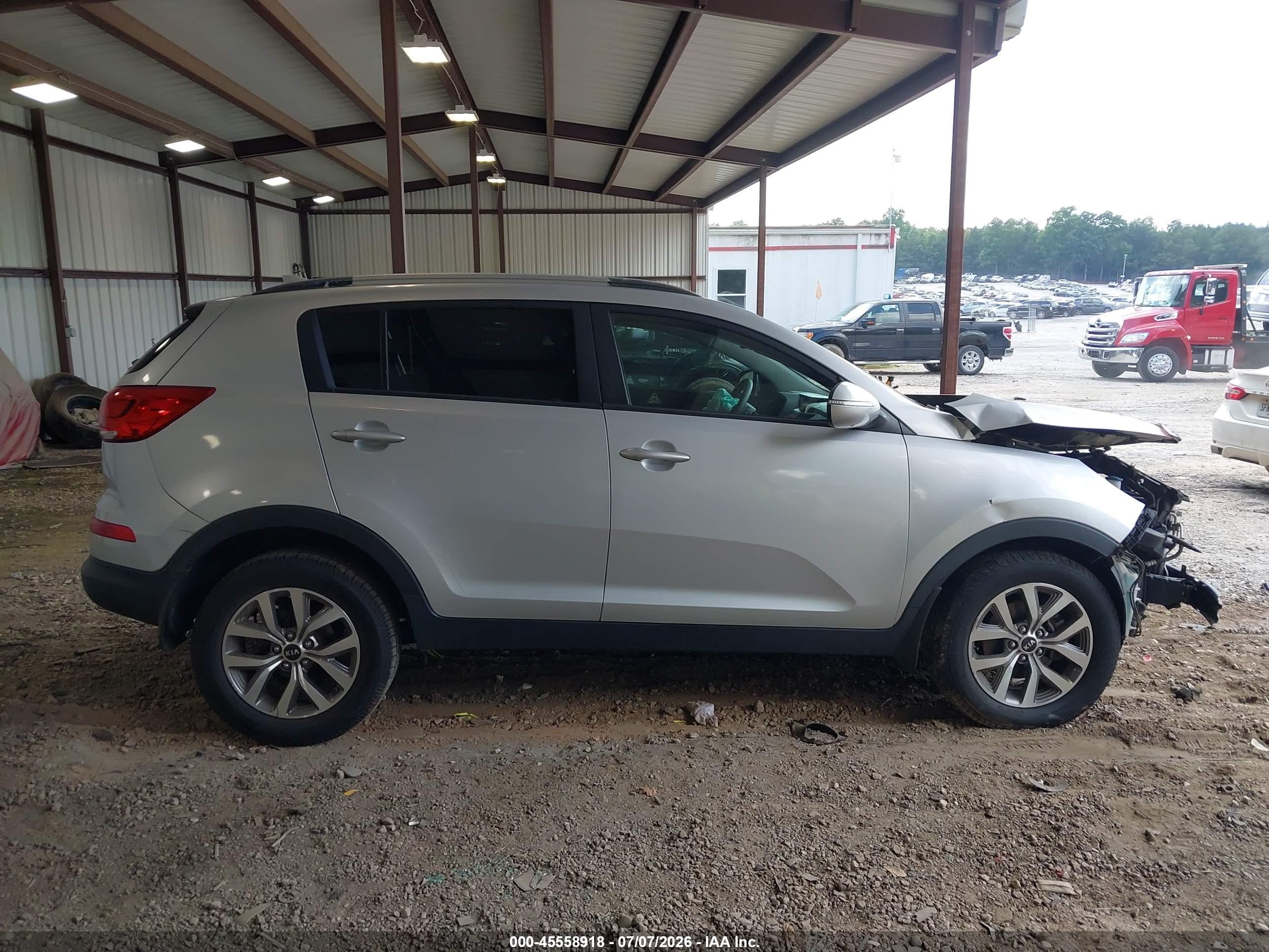 2014 Kia Sportage Lx Gray vin: KNDPB3AC9E7605359