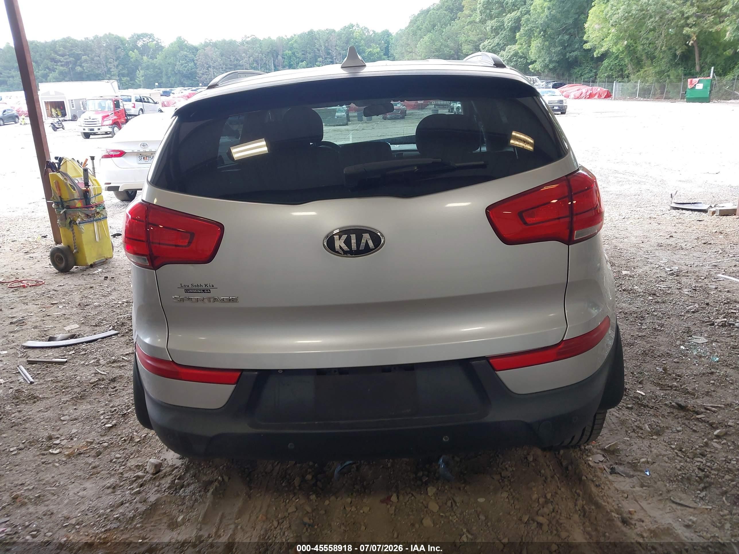 2014 Kia Sportage Lx Gray vin: KNDPB3AC9E7605359