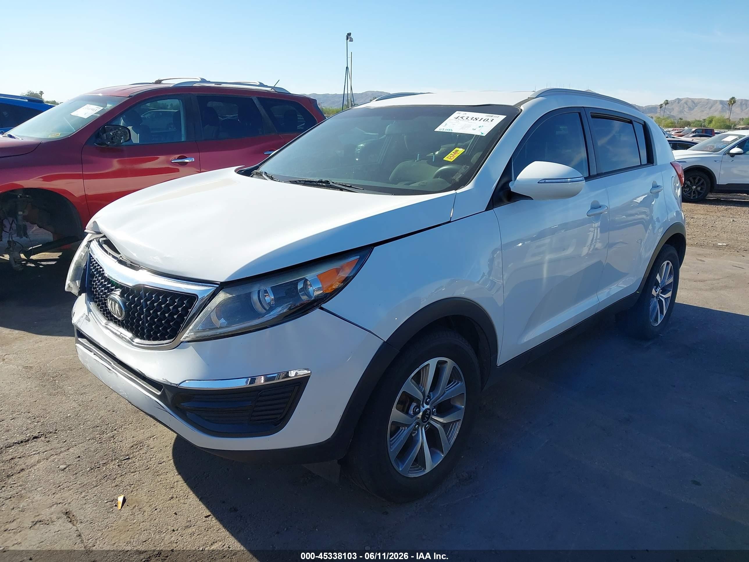 2015 Kia Sportage Lx Белый vin: KNDPB3AC9F7767249