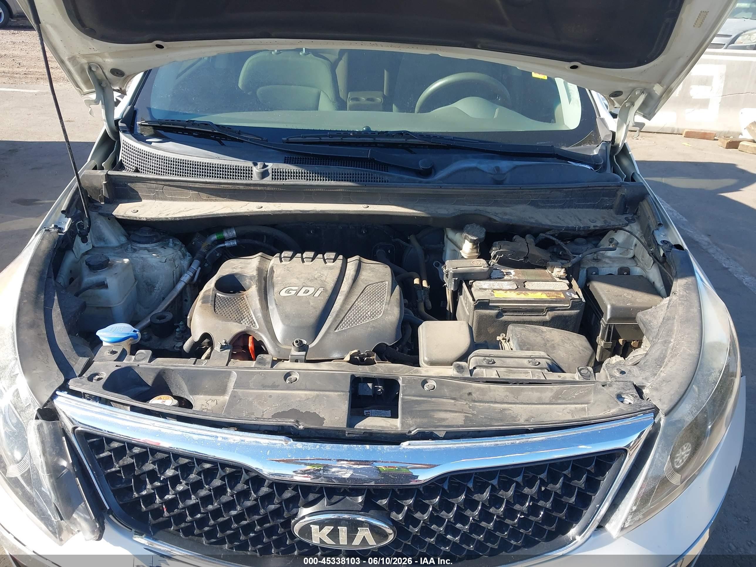 2015 Kia Sportage Lx Белый vin: KNDPB3AC9F7767249