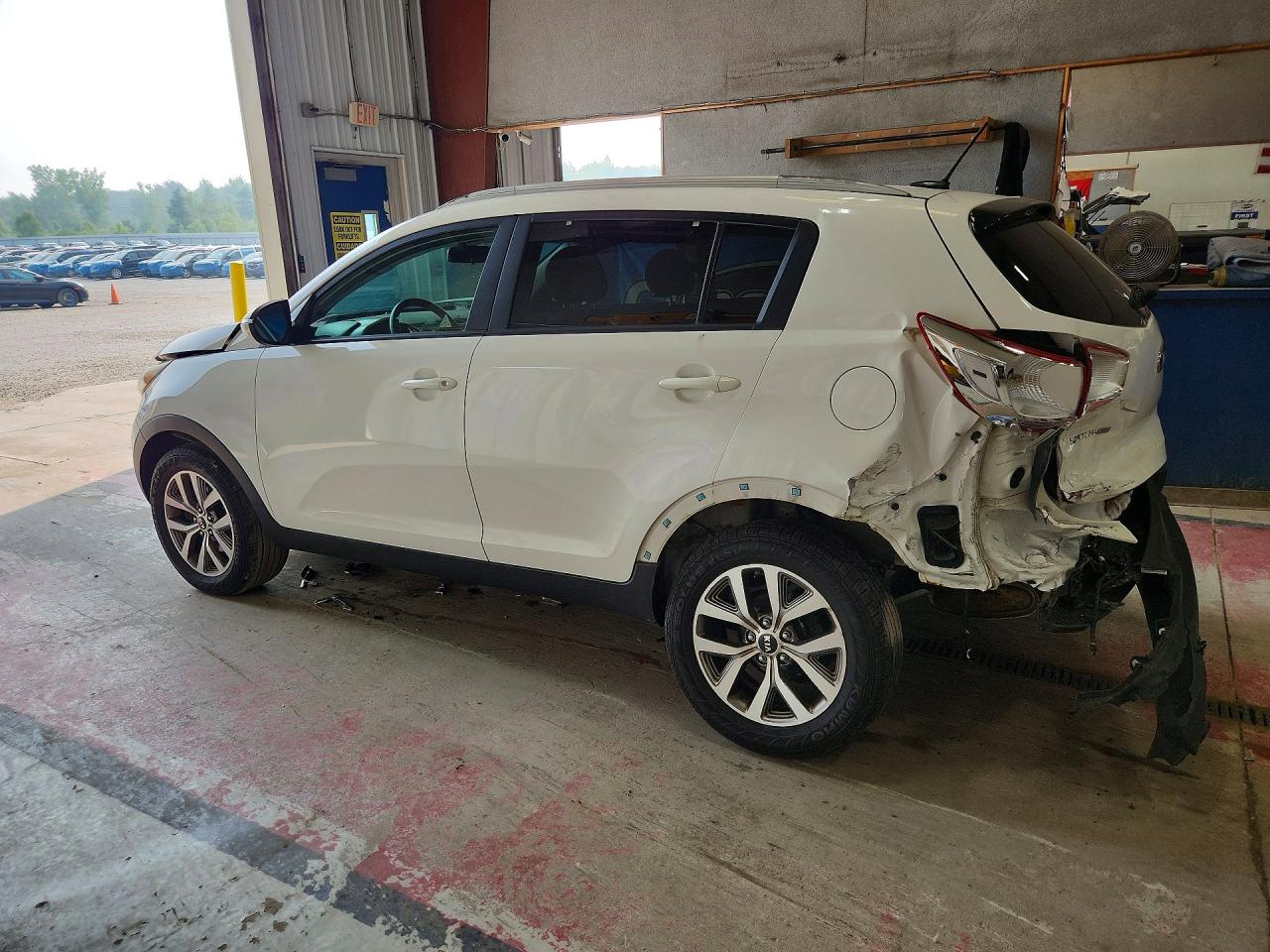 2015 Kia Sportage Lx White vin: KNDPB3AC9F7789784