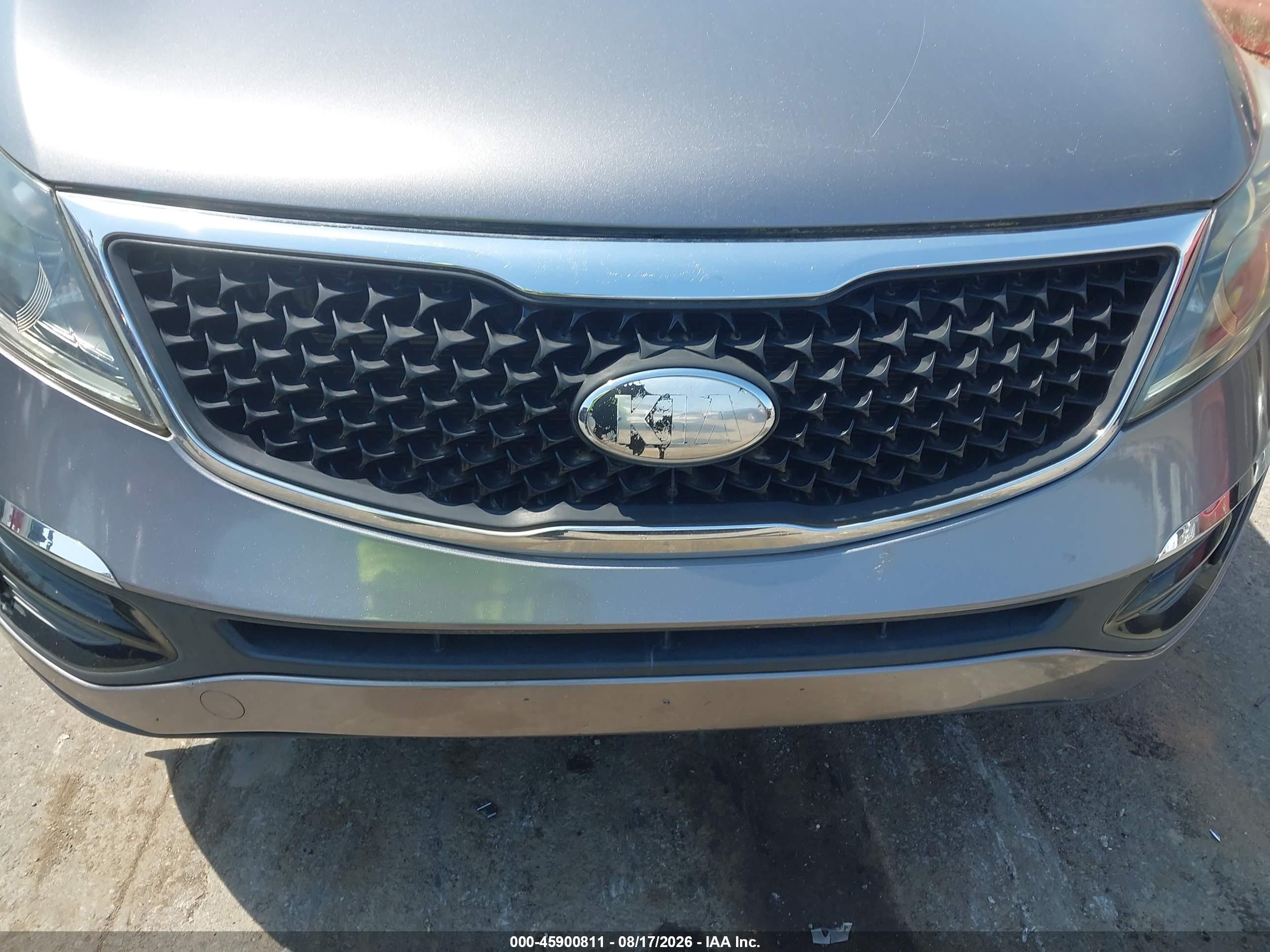 2014 Kia Sportage Lx Gray vin: KNDPB3ACXE7556527