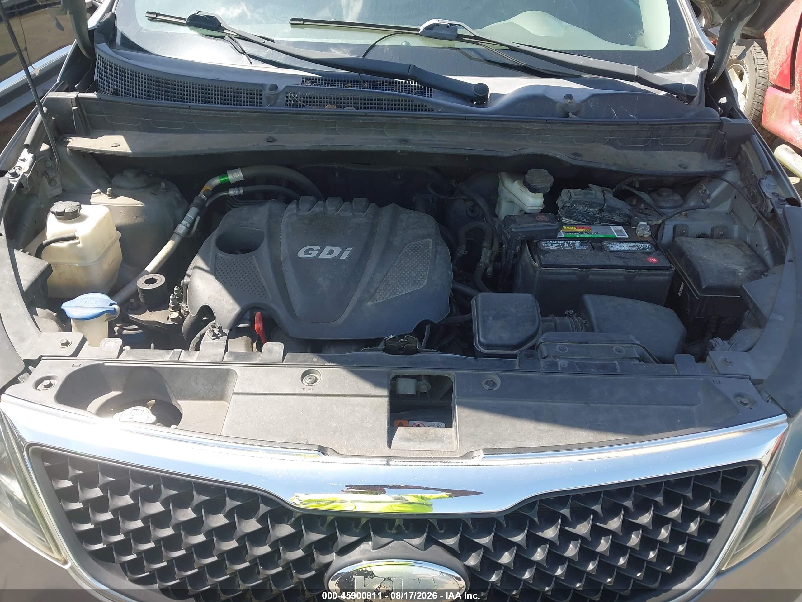 2014 Kia Sportage Lx Gray vin: KNDPB3ACXE7556527