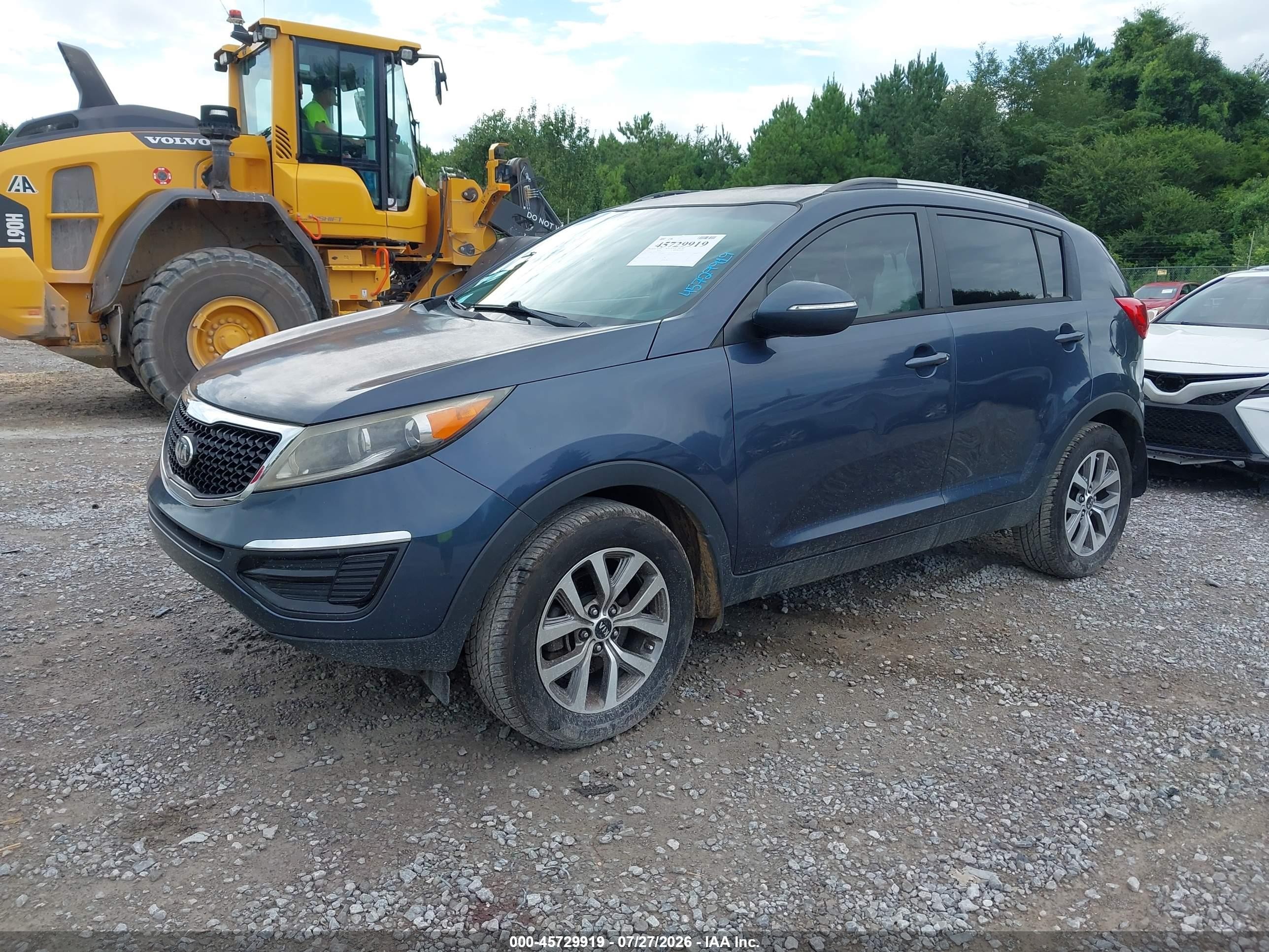 2014 Kia Sportage Lx Синий vin: KNDPB3ACXE7570587