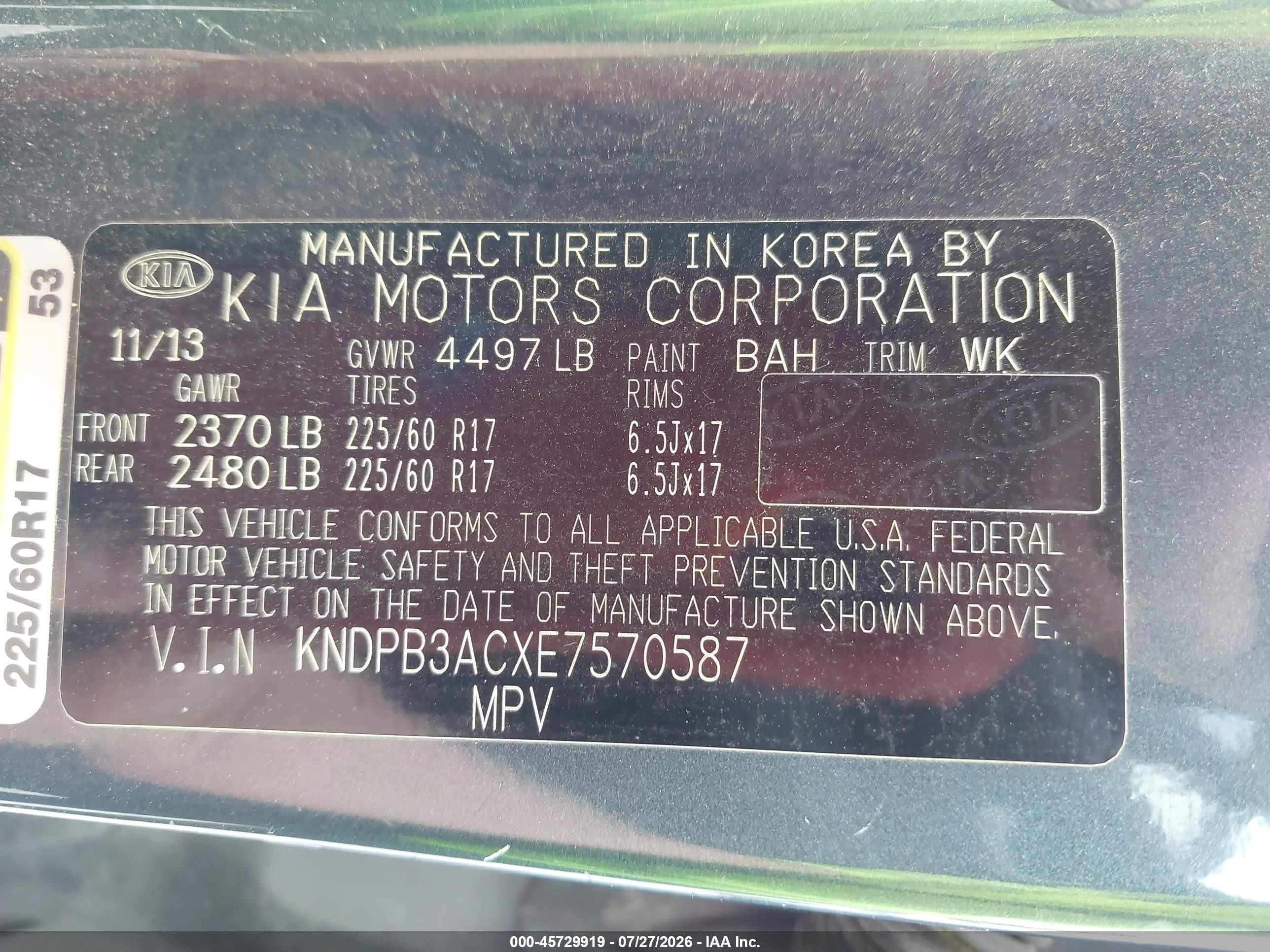 2014 Kia Sportage Lx Синий vin: KNDPB3ACXE7570587