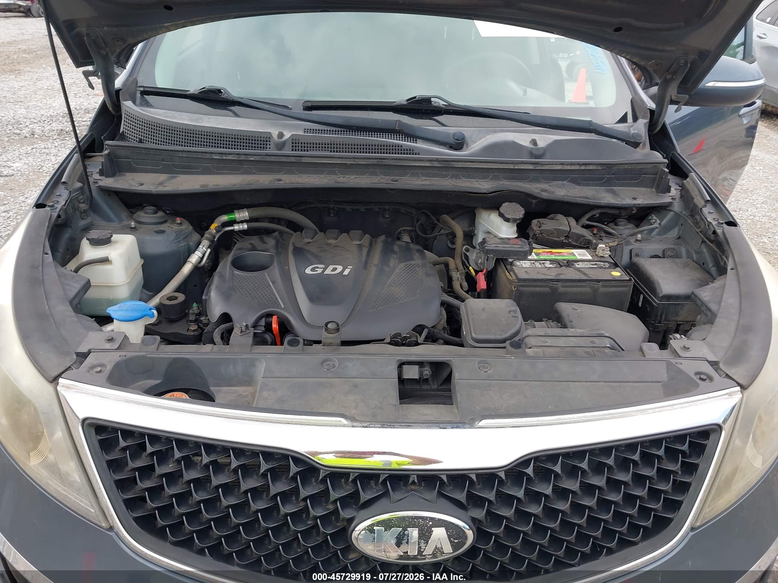 2014 Kia Sportage Lx Синий vin: KNDPB3ACXE7570587