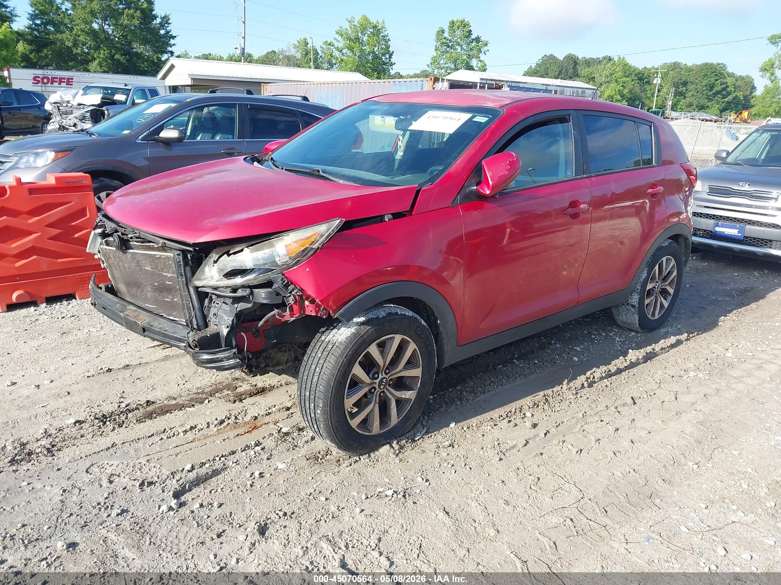 2014 Kia Sportage Lx Red vin: KNDPB3ACXE7576146