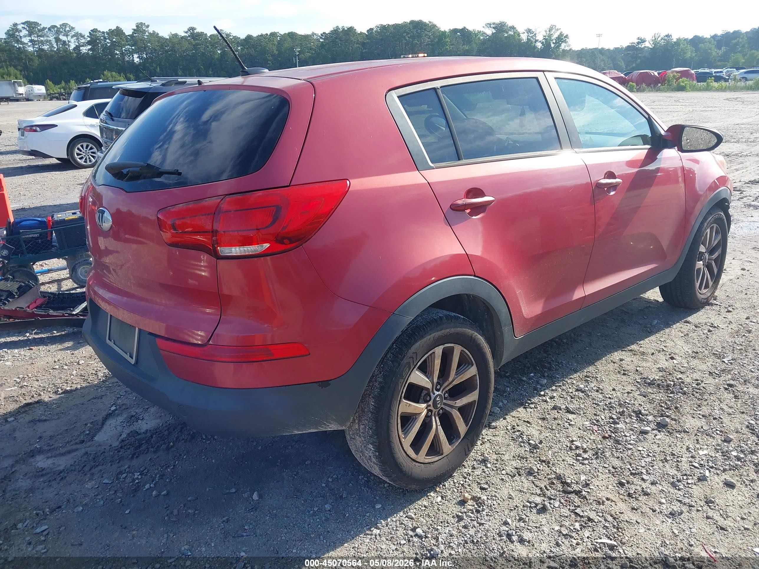 2014 Kia Sportage Lx Red vin: KNDPB3ACXE7576146