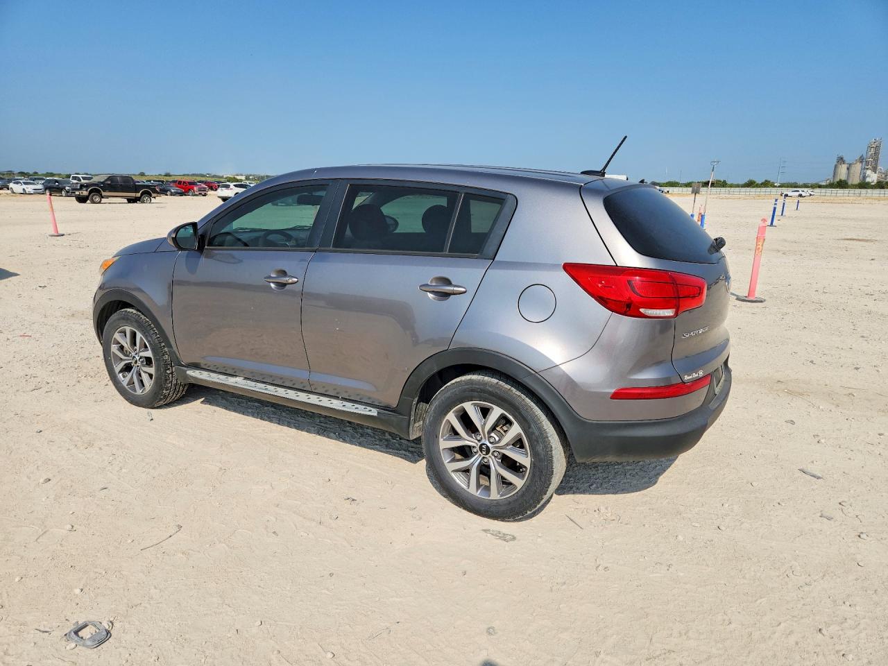 2014 Kia Sportage Lx Gray vin: KNDPB3ACXE7656787