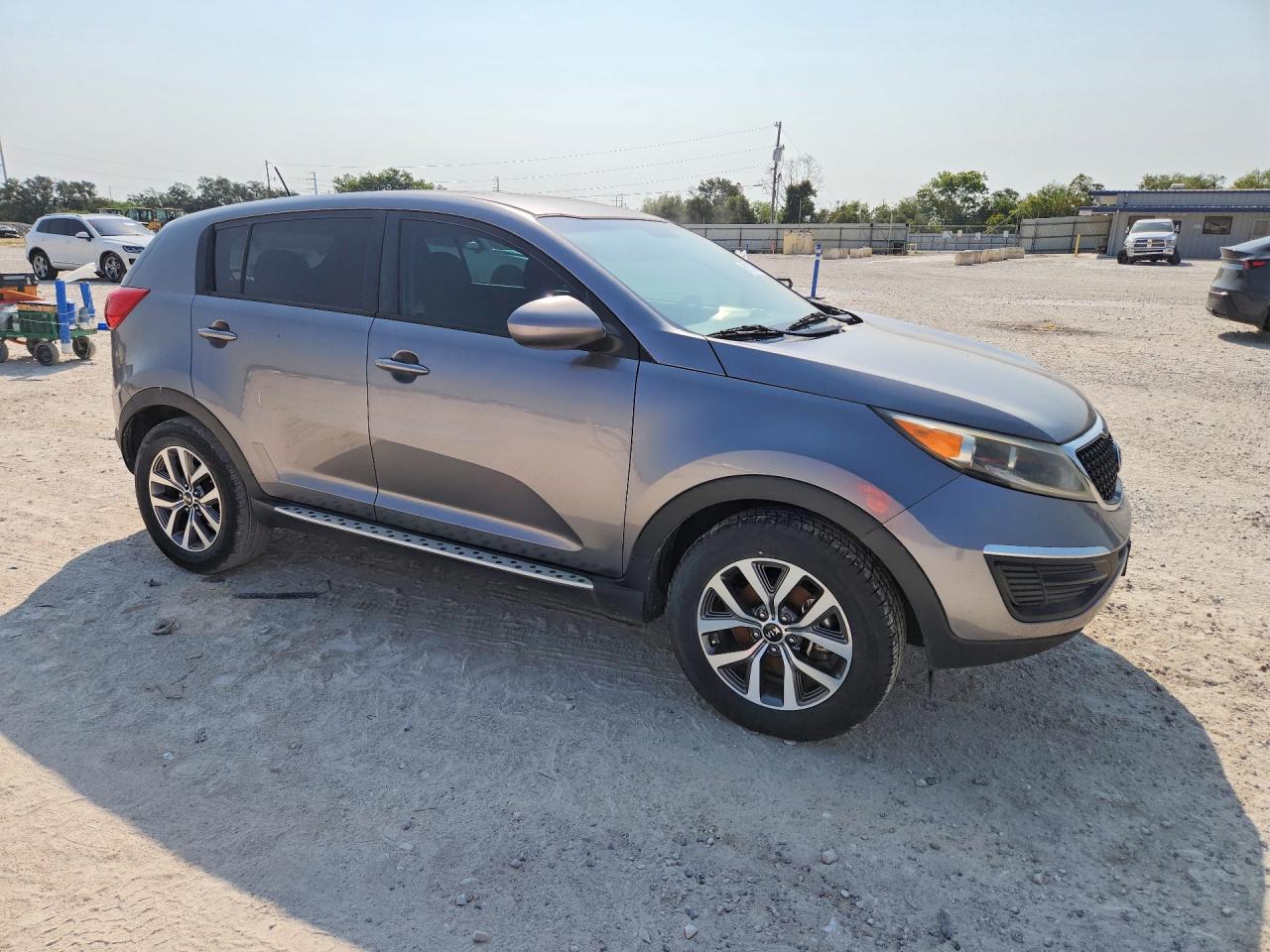 2014 Kia Sportage Lx Gray vin: KNDPB3ACXE7656787