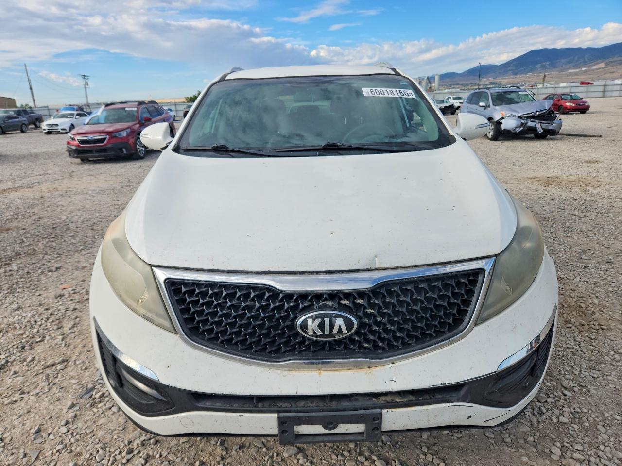 2015 Kia Sportage Lx White vin: KNDPB3ACXF7678709