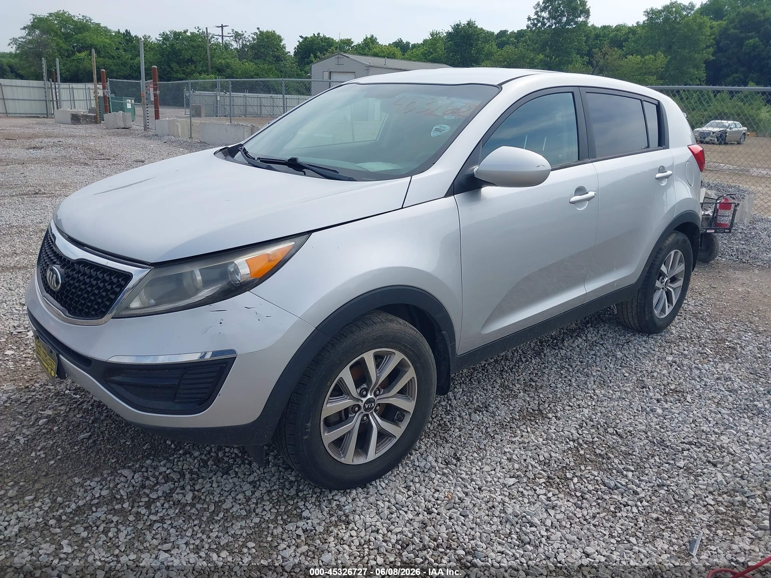 2015 Kia Sportage Lx Silver vin: KNDPB3ACXF7693811