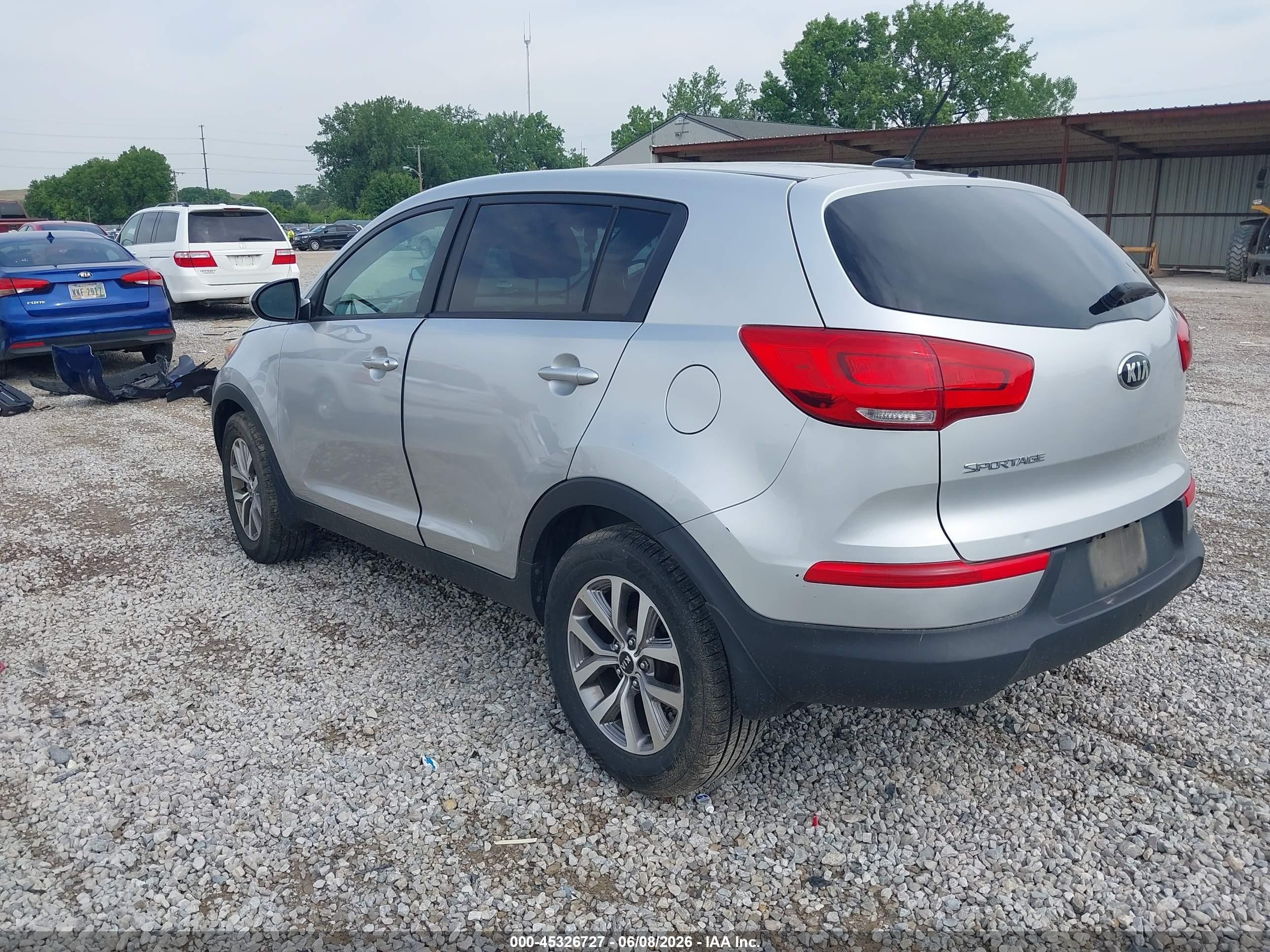 2015 Kia Sportage Lx Silver vin: KNDPB3ACXF7693811
