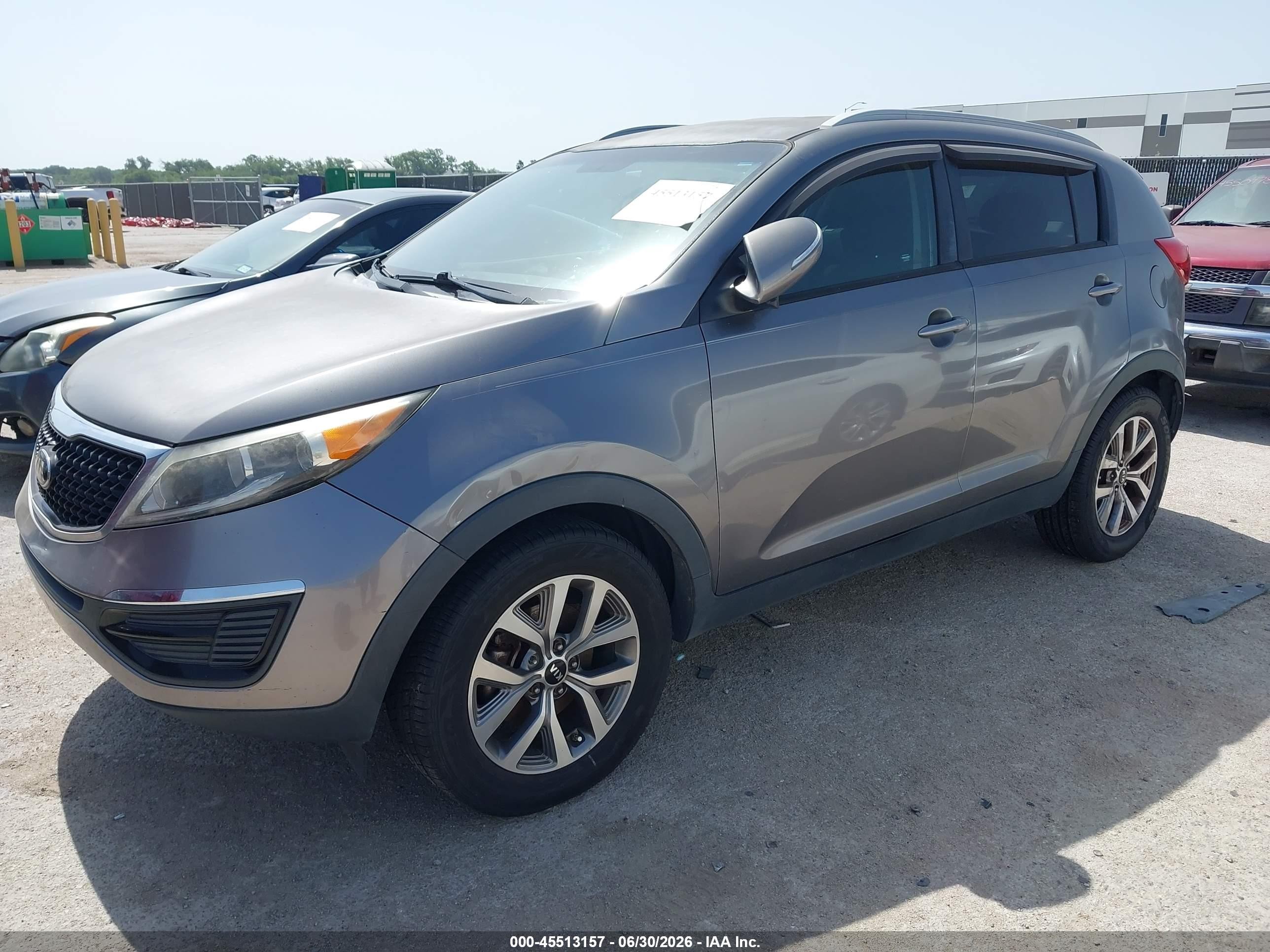 2015 Kia Sportage Lx Gray vin: KNDPB3ACXF7744062