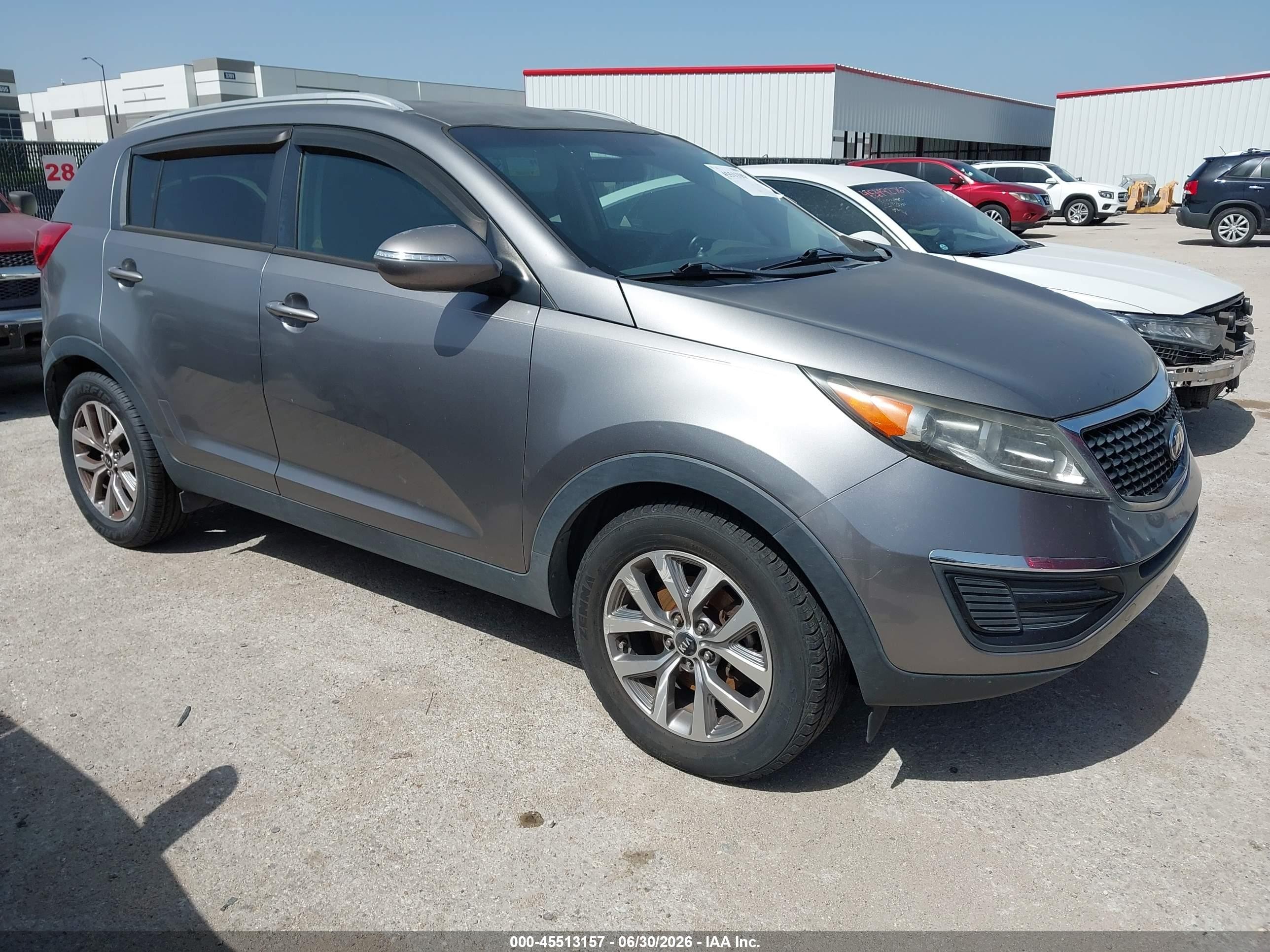 2015 Kia Sportage Lx Gray vin: KNDPB3ACXF7744062