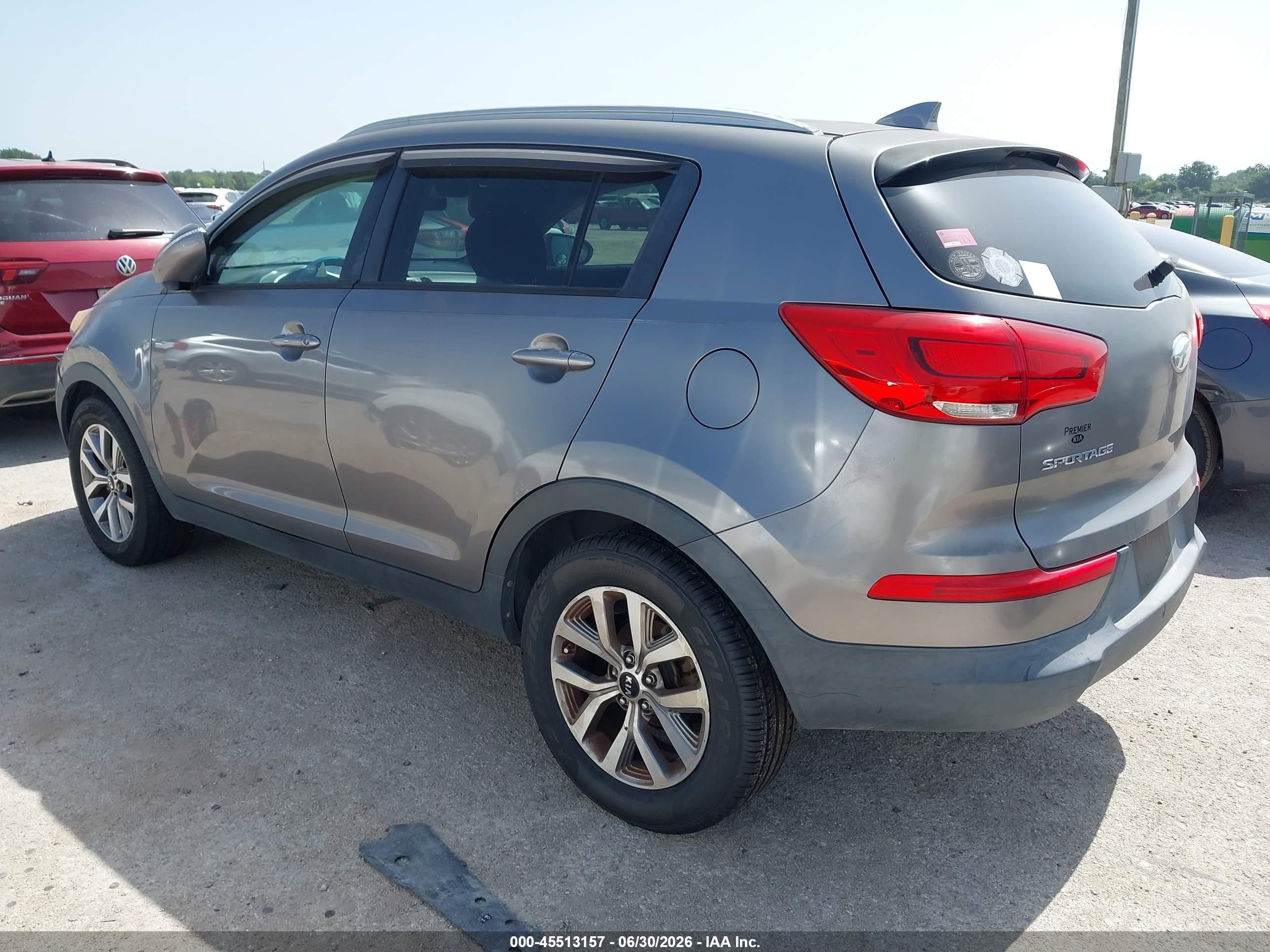 2015 Kia Sportage Lx Gray vin: KNDPB3ACXF7744062