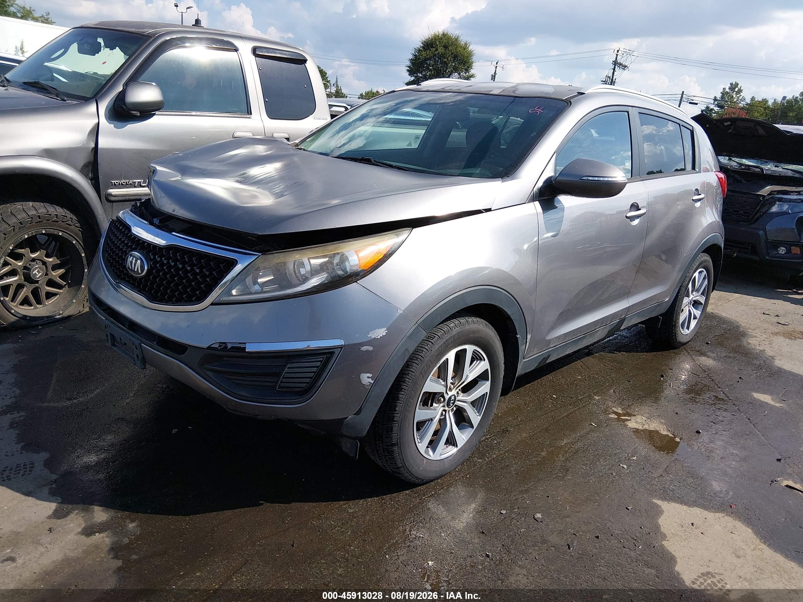 2015 Kia Sportage Lx Gray vin: KNDPB3ACXF7747124