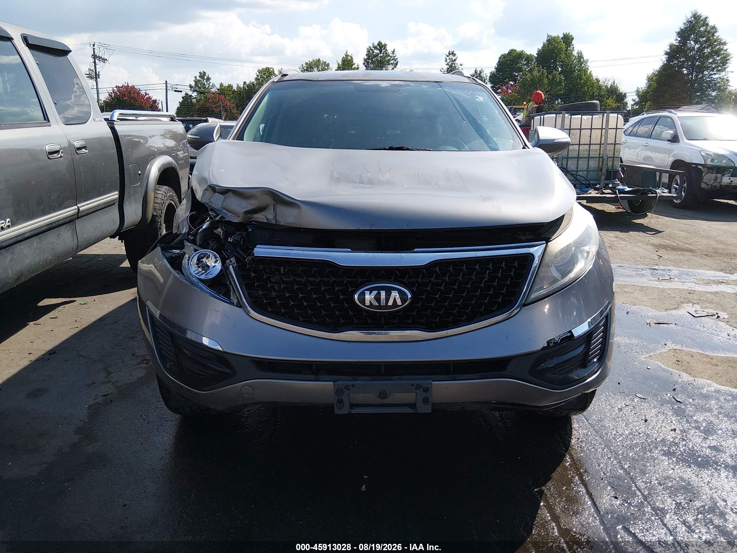 2015 Kia Sportage Lx Gray vin: KNDPB3ACXF7747124
